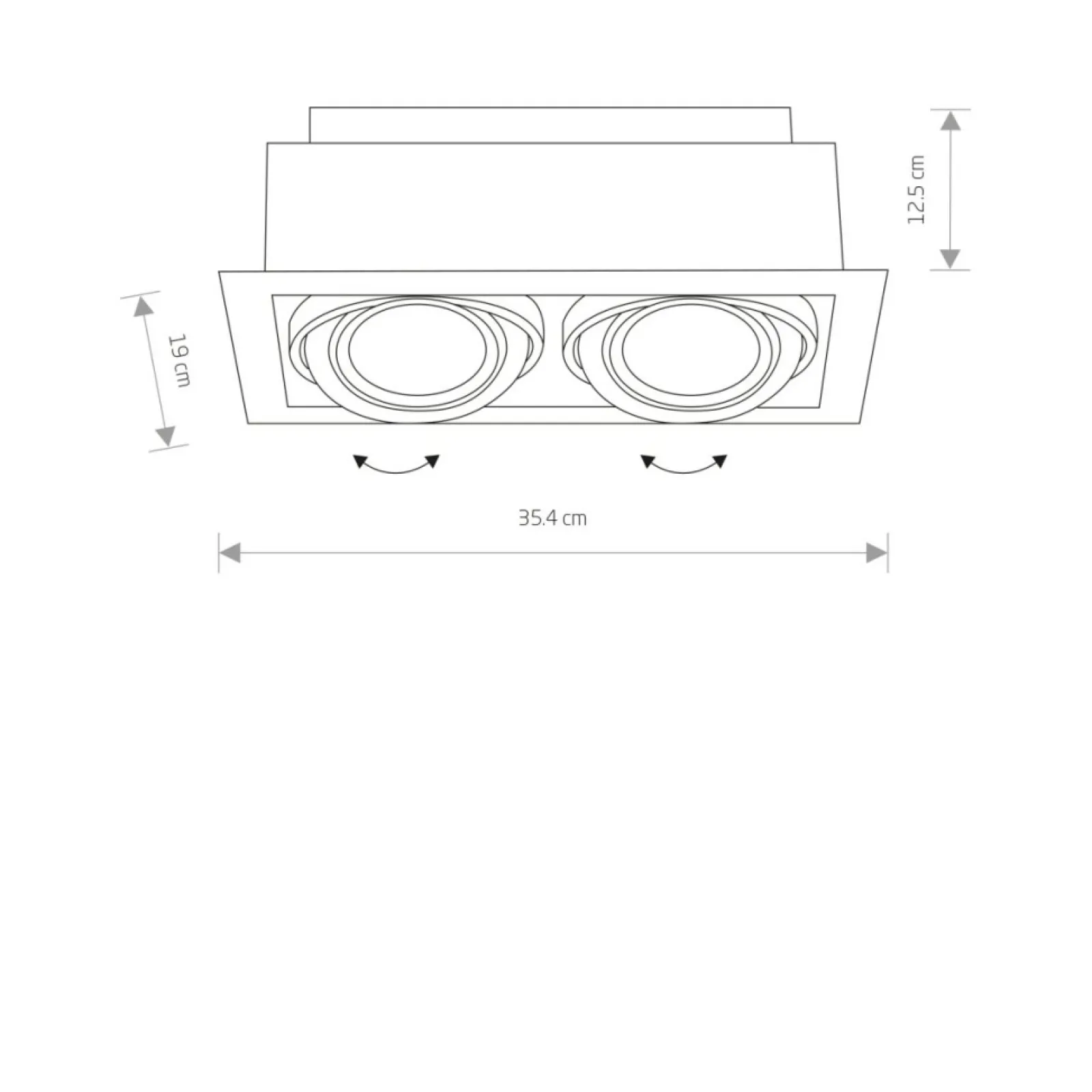 Sklep Kaja , podwójny downlight, oprawa podtynkowa 9570 | Kaja Oświetlenie* Oprawy Podtynkowe