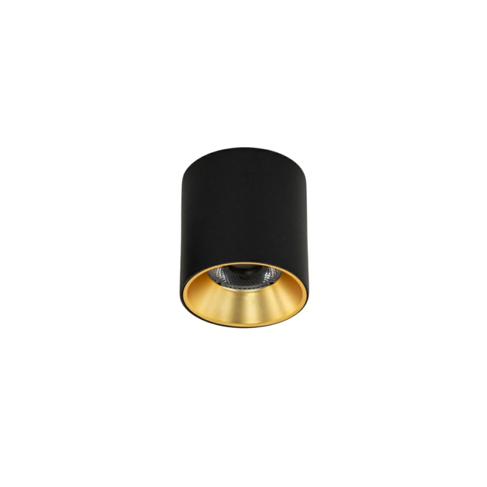 Sklep Kaja Czarny spot, złoty środek ⌀7,5cm 3000K CLN-6677-75-BL-GD-3K ALTISMA* Lampy Led