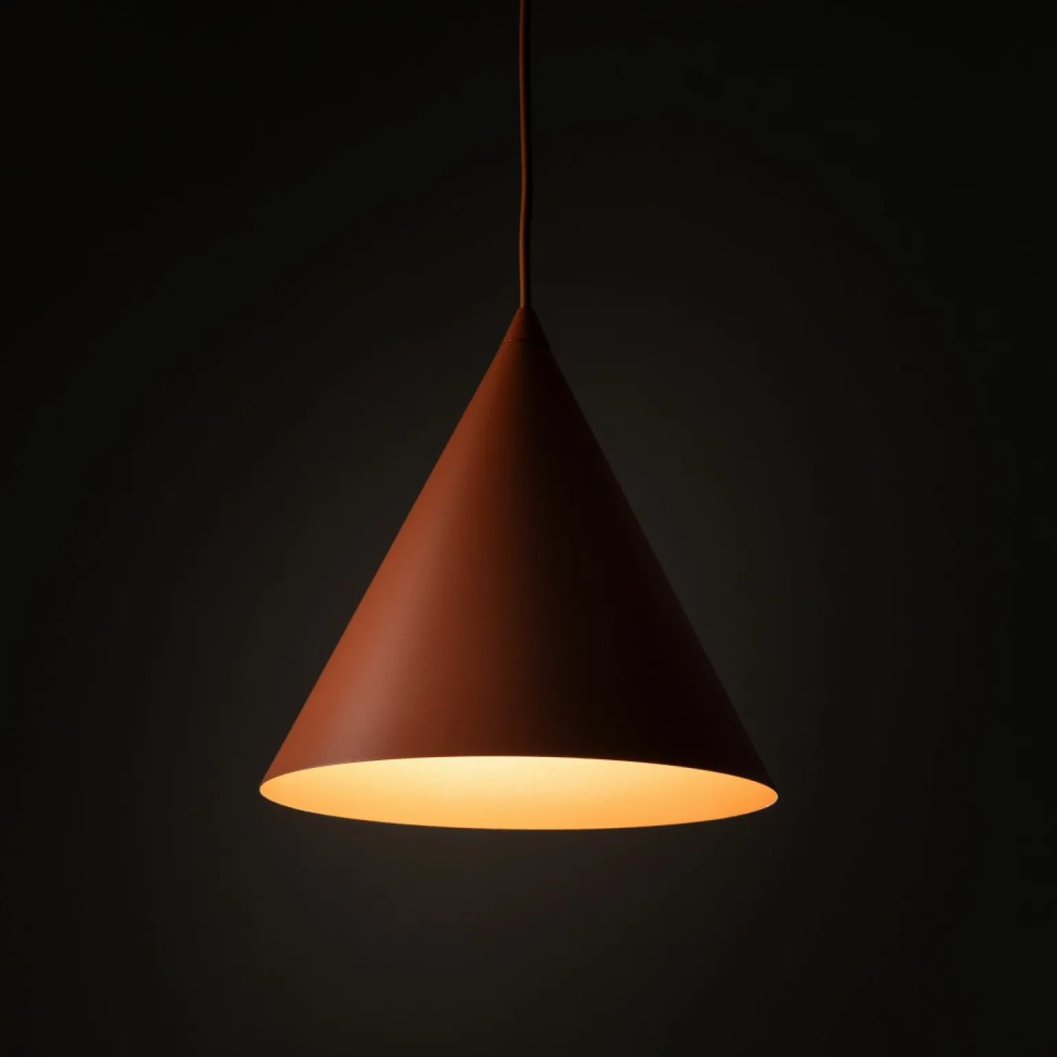 New Czerwona lampa wisząca stożek ⌀25cm TK 6632 CONO | Kaja Oświetlenie Żyrandole Nowoczesne
