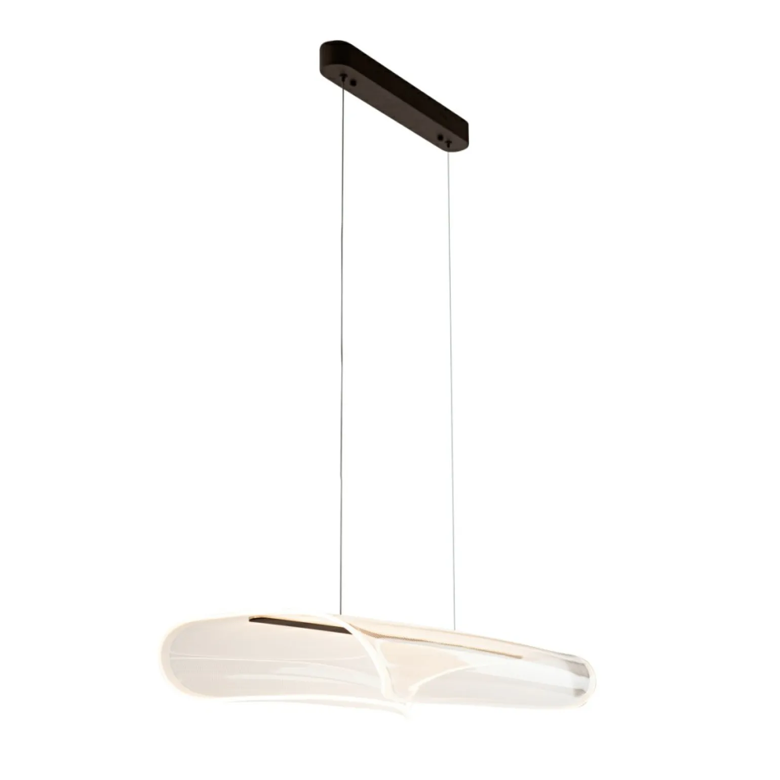 Fashion Dekoracyjna, brązowa lampa wisząca LED PND-57882-32W-3K CASEL | Kaja Żyrandole Nowoczesne