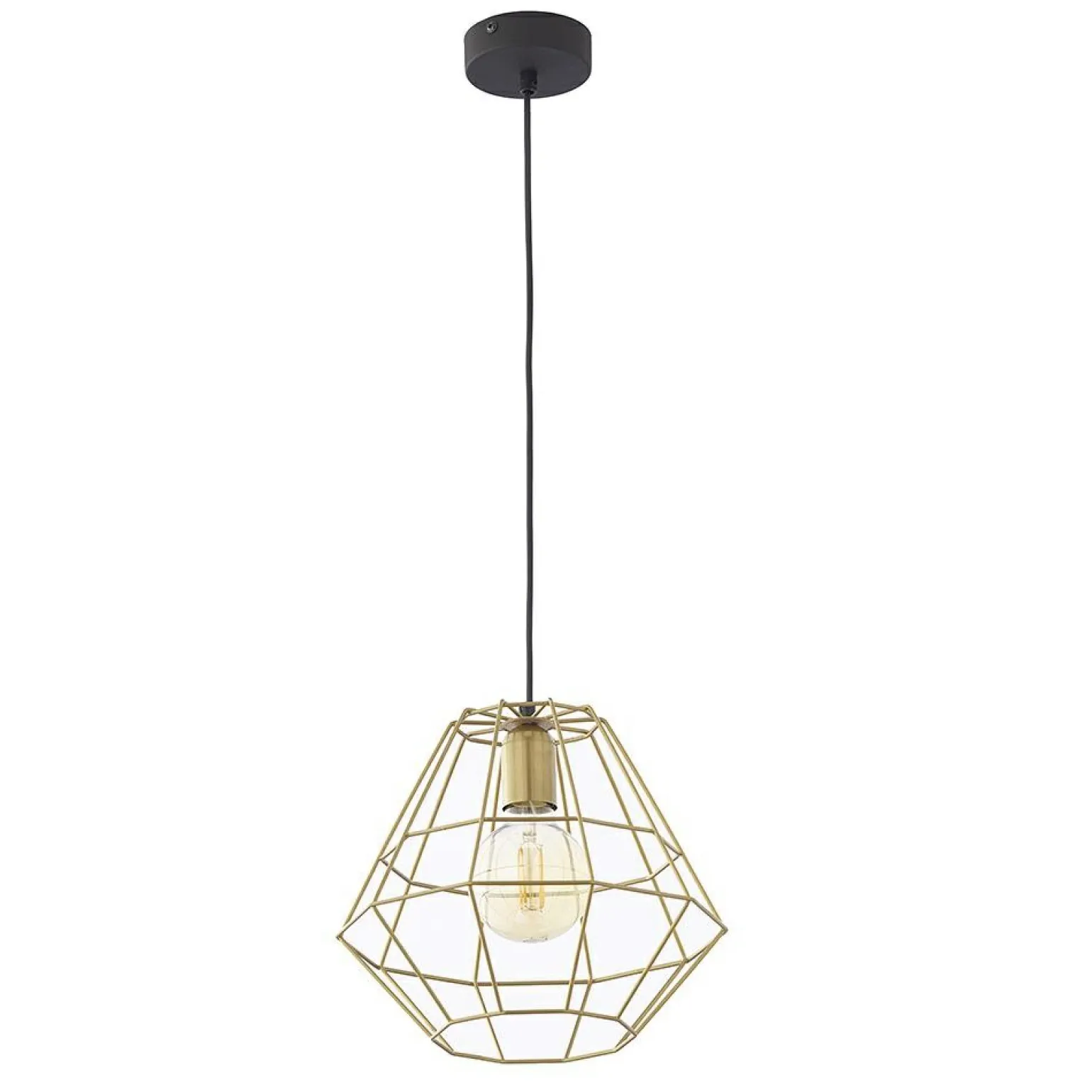 Sale Dekoracyjna, druciana, złota lampa wisząca TK 3220 z serii DIAMOND MM Żyrandole Nowoczesne