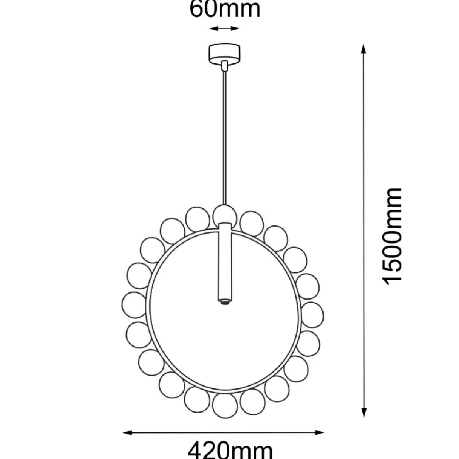 New Dekoracyjna, geometryczna lampa wisząca ANT 5060 NO. O | Kaja Żyrandole Nowoczesne