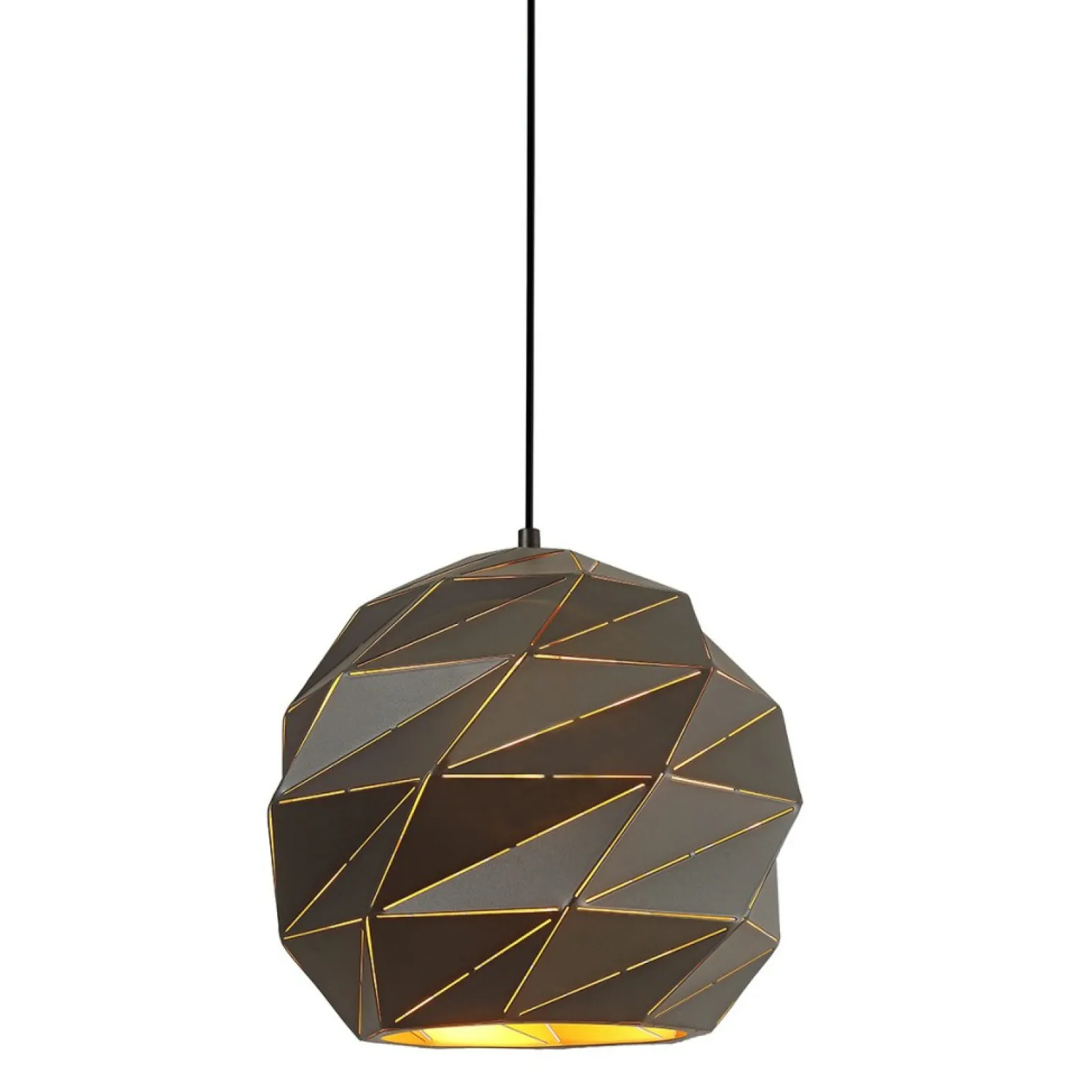 Fashion Dekoracyjna lampa ⌀32cm PND-2424-1L-GR+GD PALERMO | Kaja Oświetlenie Żyrandole Nowoczesne