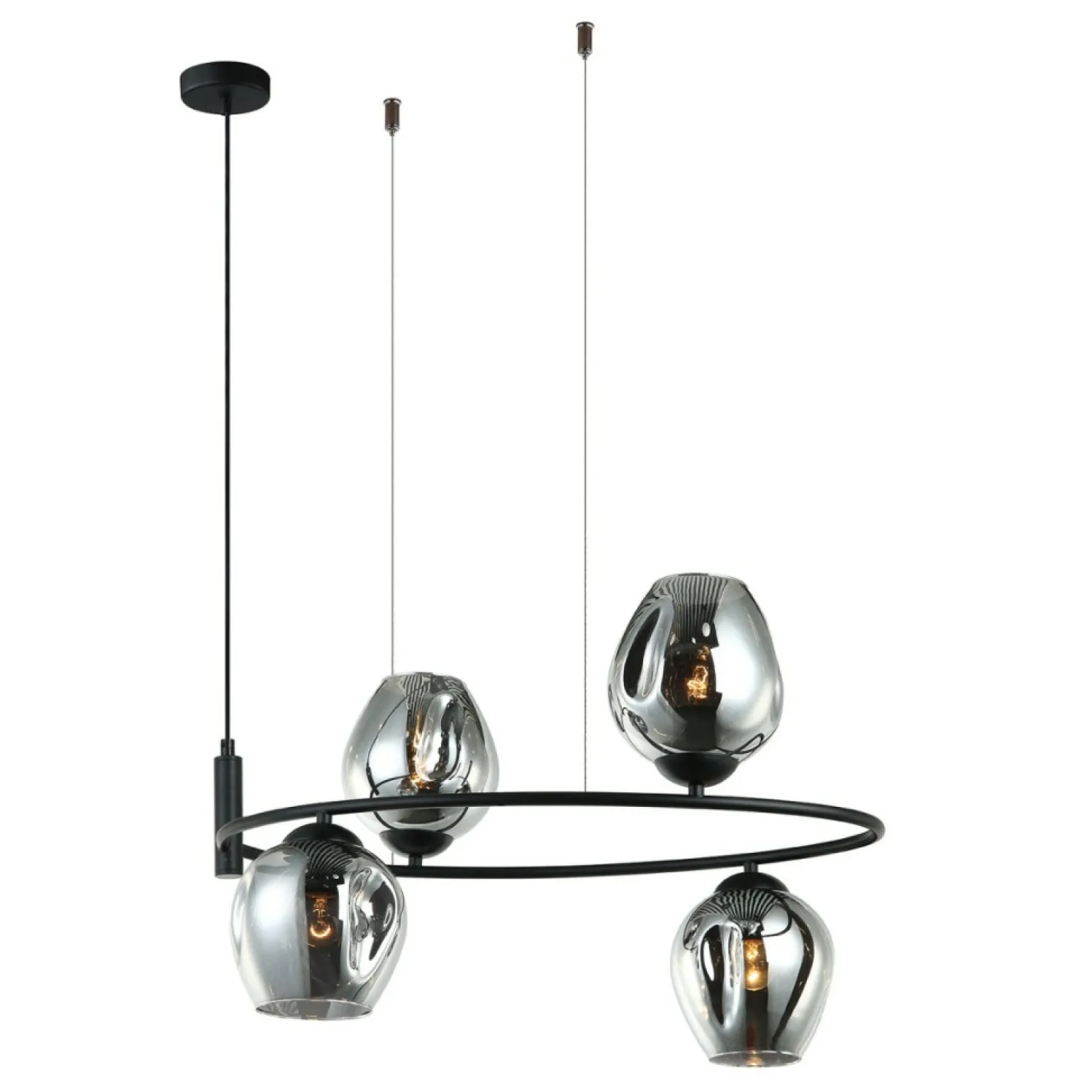Outlet Dekoracyjna lampa do salonu loft MDM-4046-4 BK+SG ROXANE | Kaja Żyrandole Nowoczesne