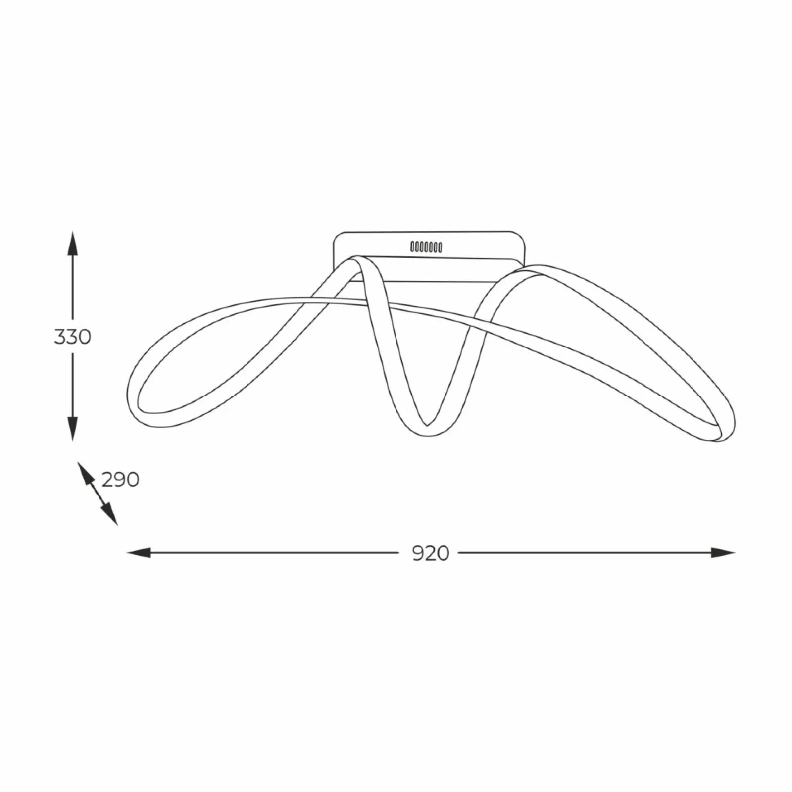 Sklep Kaja Dekoracyjna lampa sufitowa LED do sypialni 20026C-GD FERMI | Kaja* Lampy Led | Plafony Nowoczesne