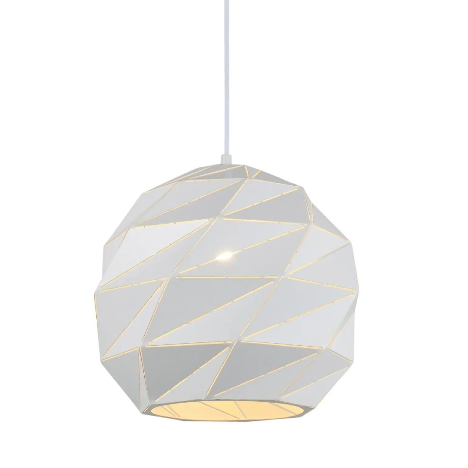 Clearance Dekoracyjna lampa wisząca ⌀32cm PND-2424-1L-WH PALERMO | Kaja Żyrandole Nowoczesne