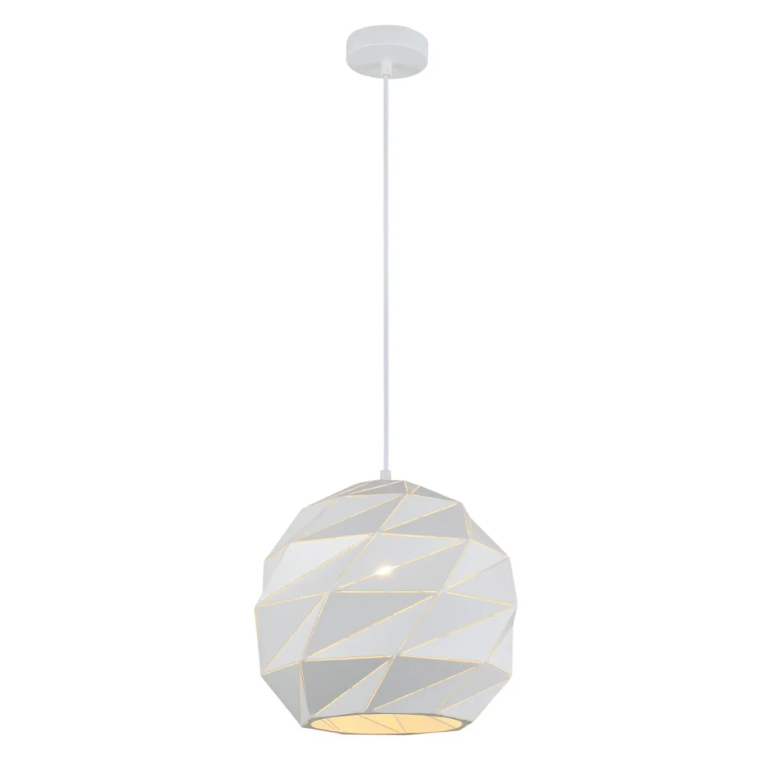 Clearance Dekoracyjna lampa wisząca ⌀32cm PND-2424-1L-WH PALERMO | Kaja Żyrandole Nowoczesne