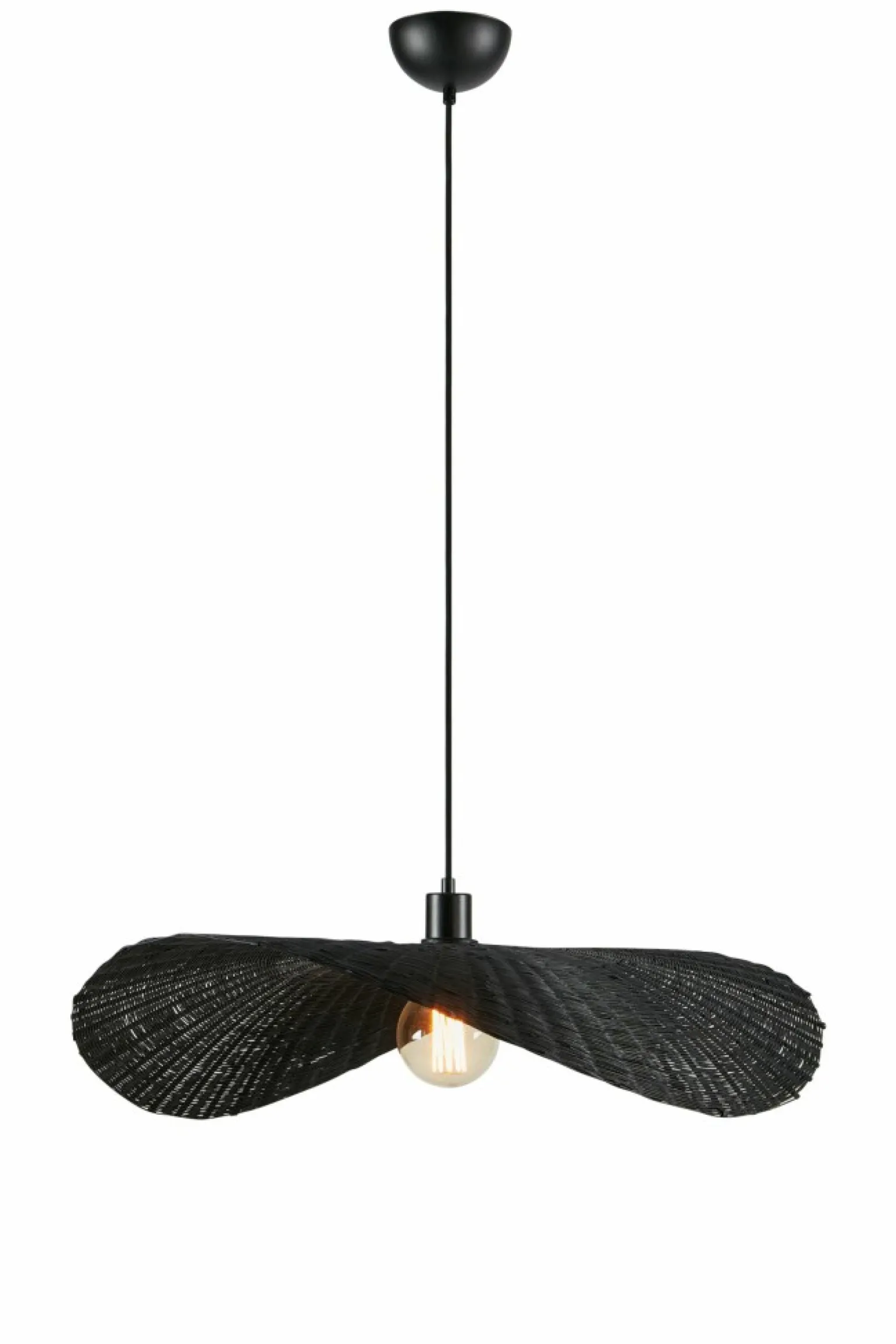 Cheap Dekoracyjna lampa wisząca, czarny kapelusz 108678 RAYO | Kaja Żyrandole Nowoczesne