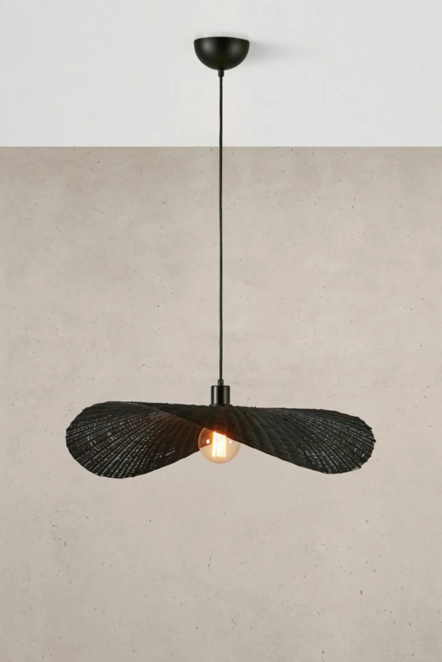 Cheap Dekoracyjna lampa wisząca, czarny kapelusz 108678 RAYO | Kaja Żyrandole Nowoczesne