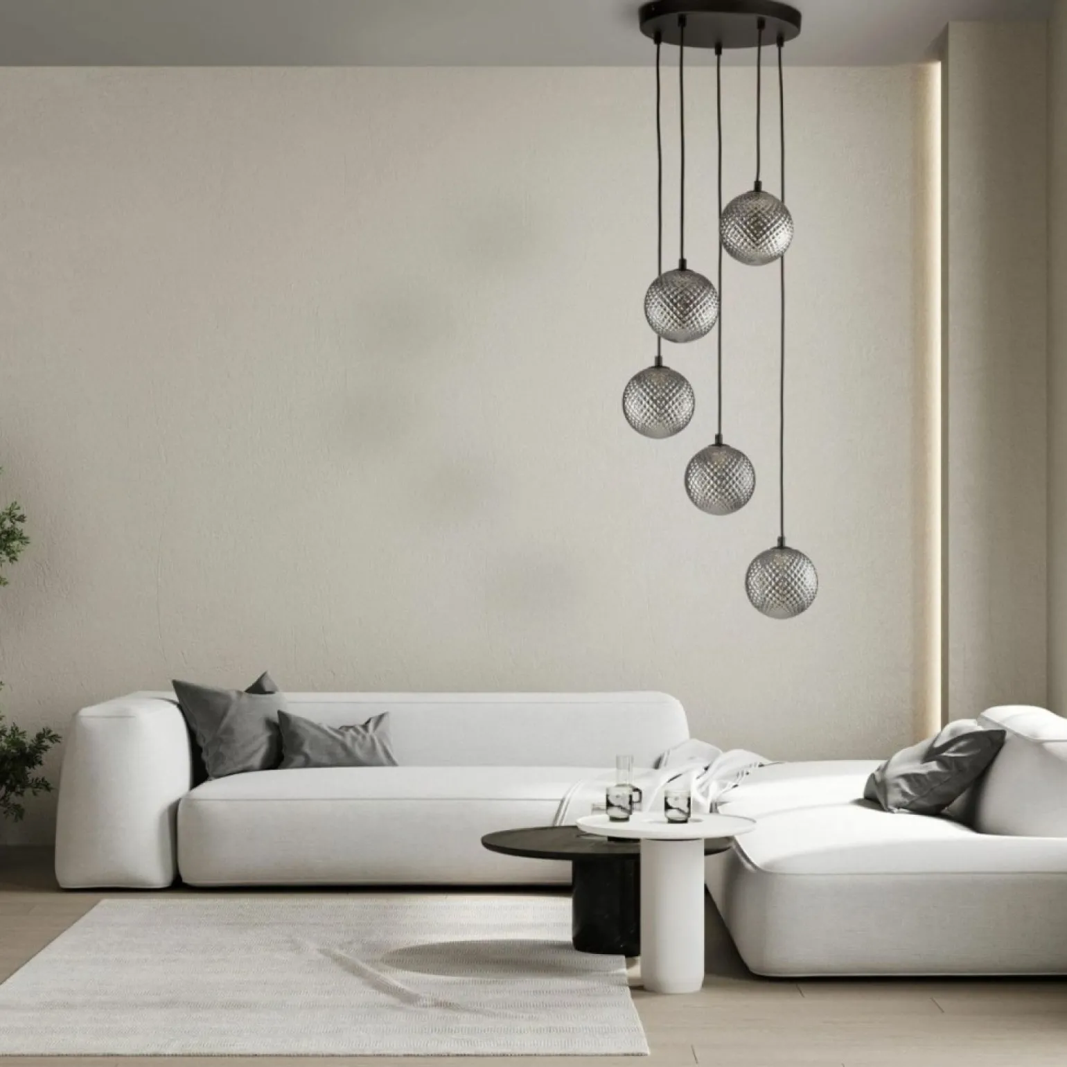 Clearance Dekoracyjna lampa wisząca do salonu loft TK 5747 z serii ELENA | Kaja Żyrandole Nowoczesne