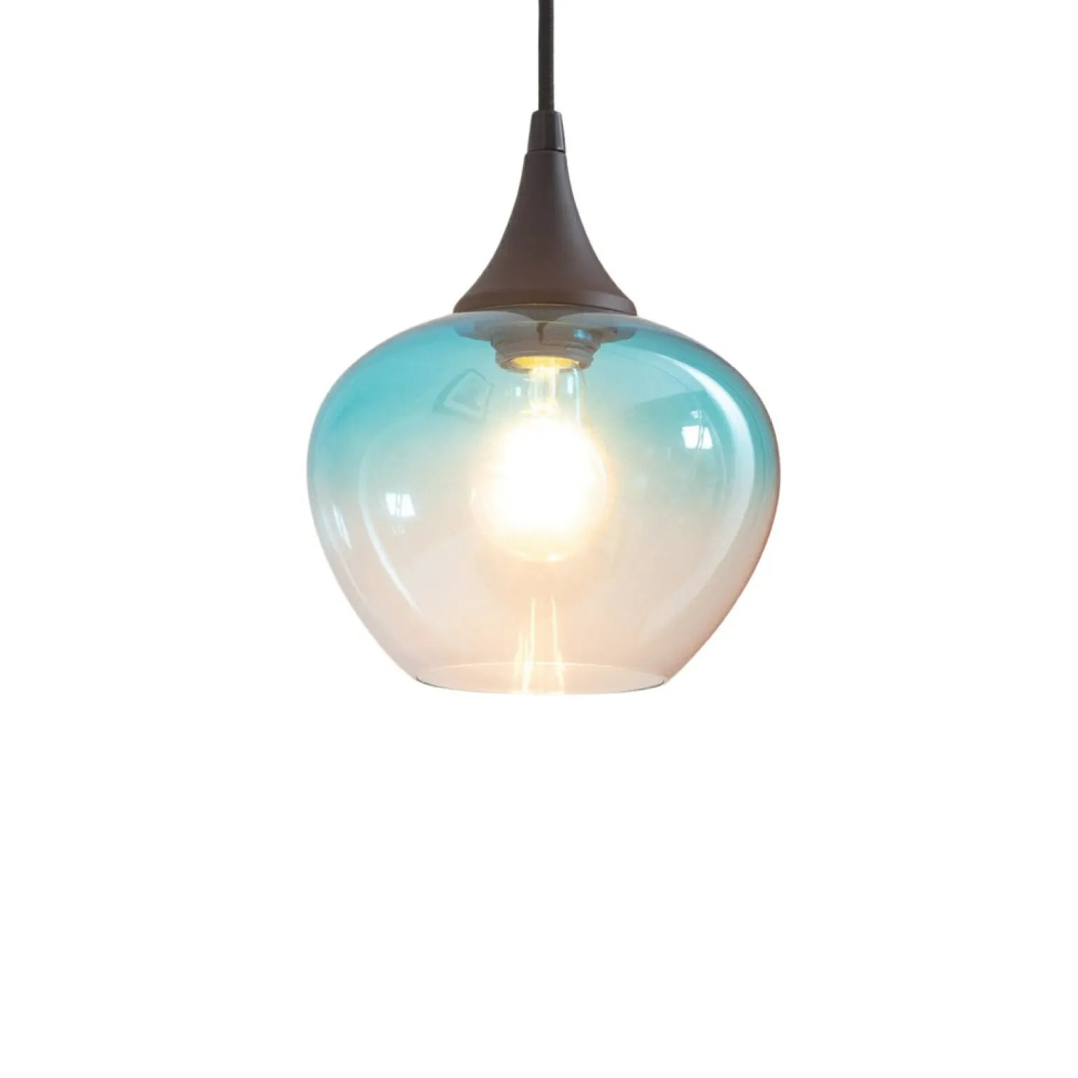 Best Sale Dekoracyjna lampa wisząca, kolorowy klosz ABR-BSE27 BLUESKY | Kaja Żyrandole Nowoczesne