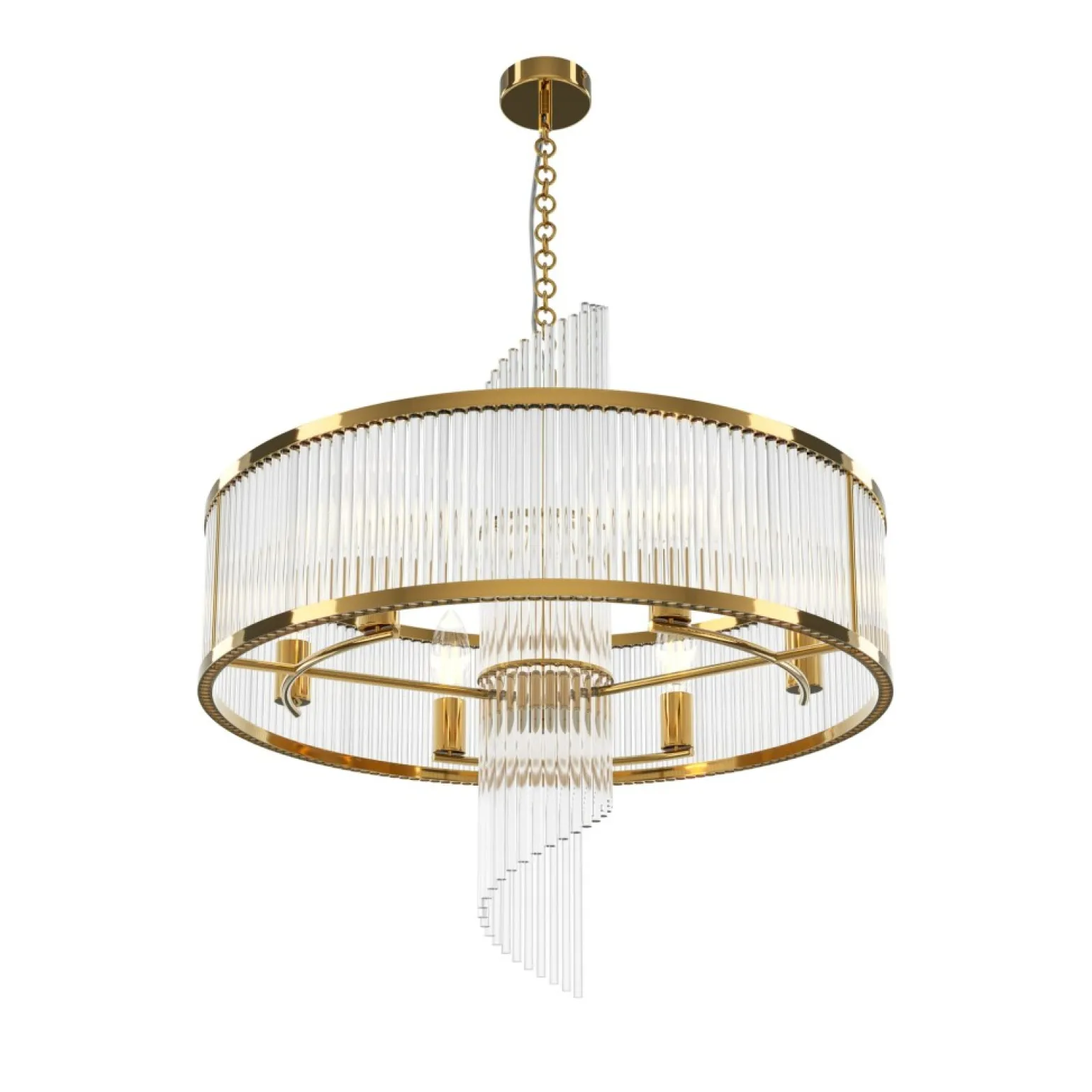 Fashion Dekoracyjna, lampa wisząca, styl glamour MOD174PL-06G z serii FRAME Żyrandole Nowoczesne