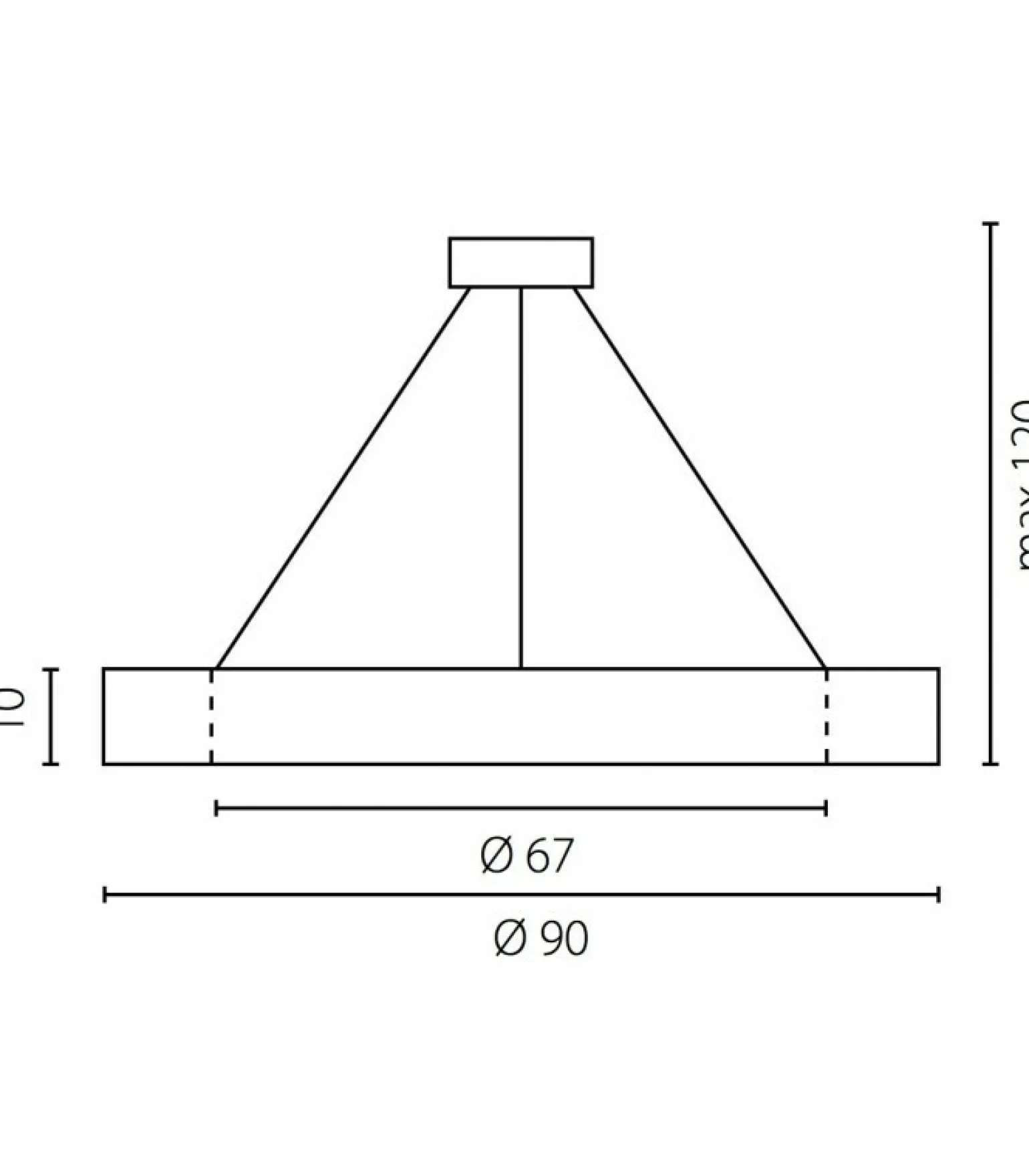 Best Sale Dekoracyjna, ledowa lampa wisząca ⌀90cm 67719 TUBUS | Kaja Oświetlenie Żyrandole Nowoczesne