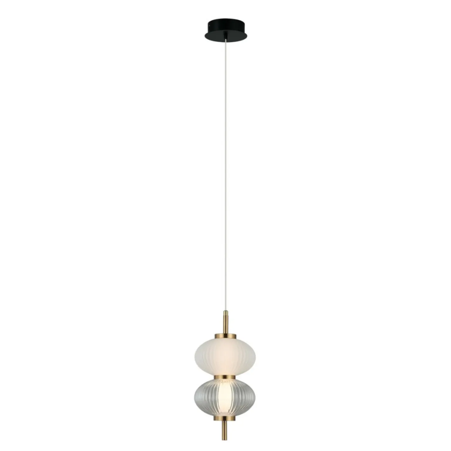Outlet Dekoracyjna, ledowa lampa wisząca PND-84938-2-BK TESTA | Kaja Żyrandole Nowoczesne
