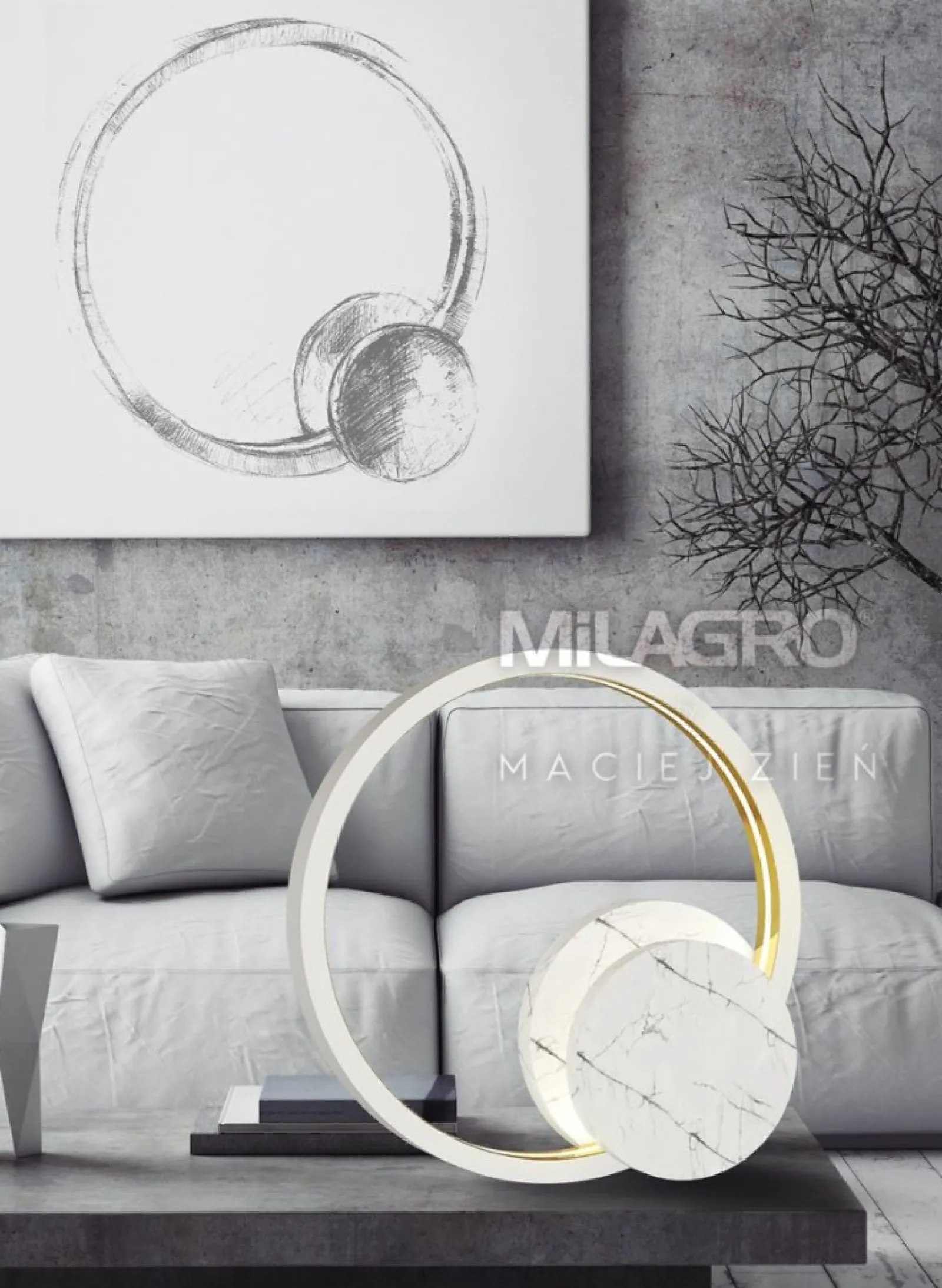Sklep Kaja Dekoracyjna, marmurowa lampa stojąca koło MZ5041 CASSIOPEIA | Kaja* Lampy Led