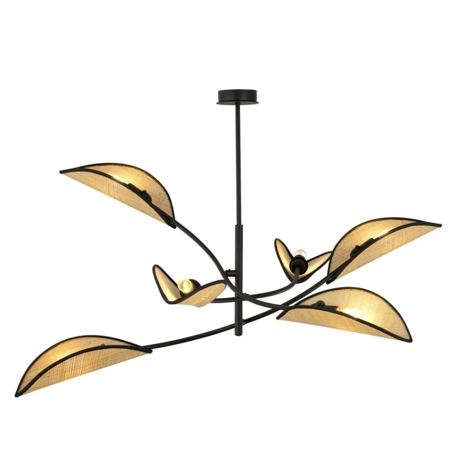 Outlet Dekoracyjna, rozłożysta lampa w stylu rustykalnym 1108/6 LOTUS | Kaja Żyrandole Nowoczesne