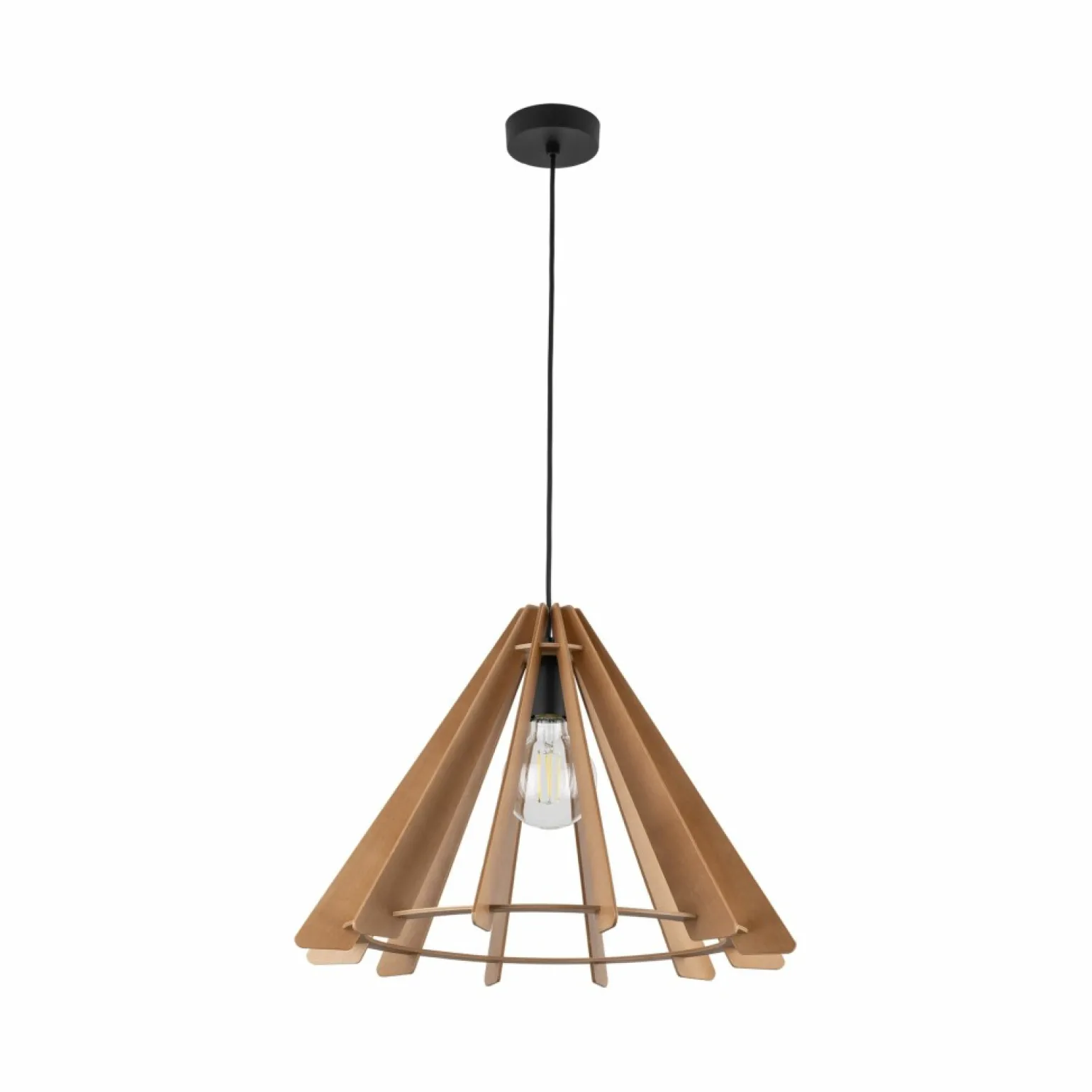 Fashion Dekoracyjna, rustykalna lampa wisząca TK 6586 ERIS WOOD | Kaja Żyrandole Nowoczesne