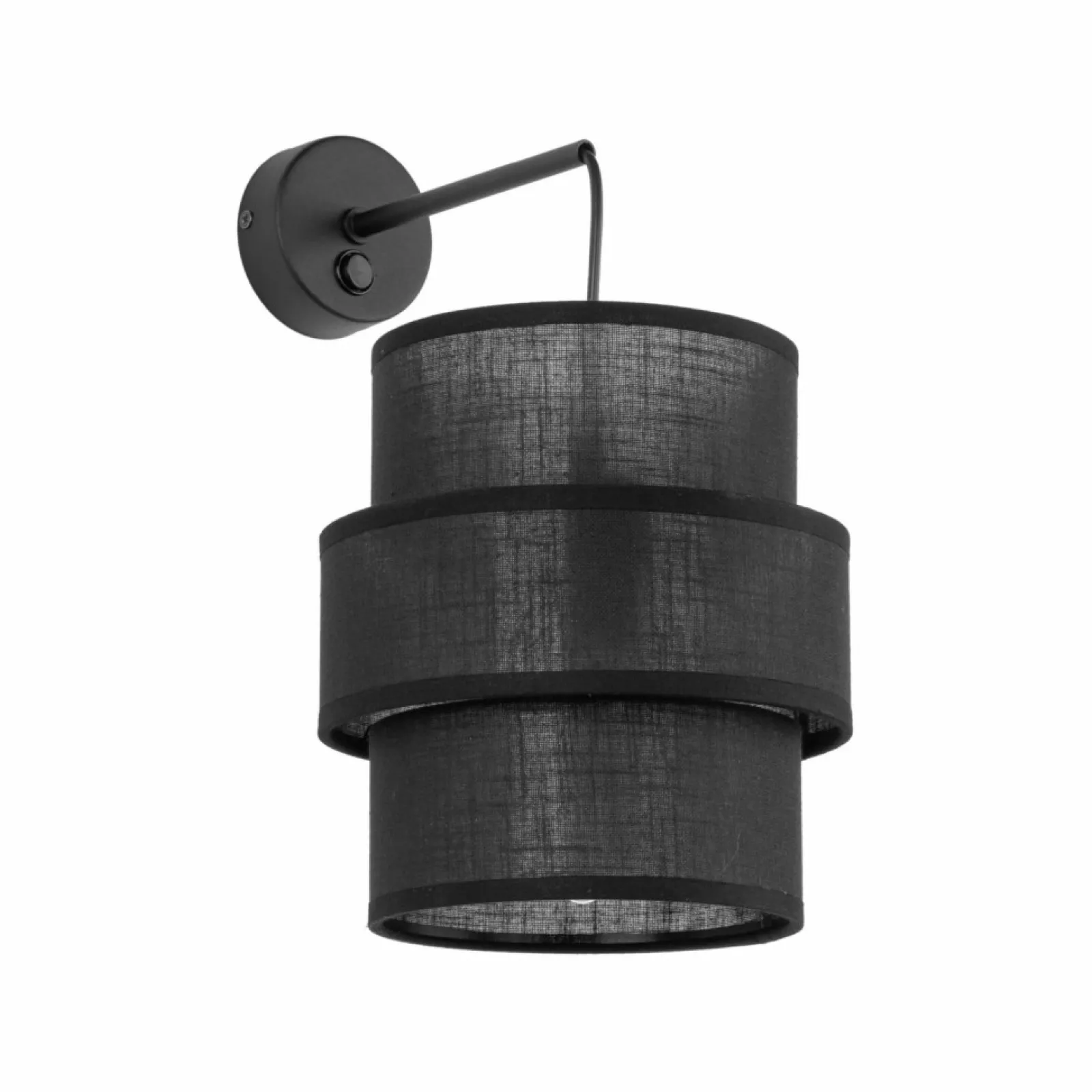 Sklep Kaja Dekoracyjny kinkiet z czarnym abażurem TK 5955 CALISTO BLACK | Kaja* Kinkiety Tradycyjne