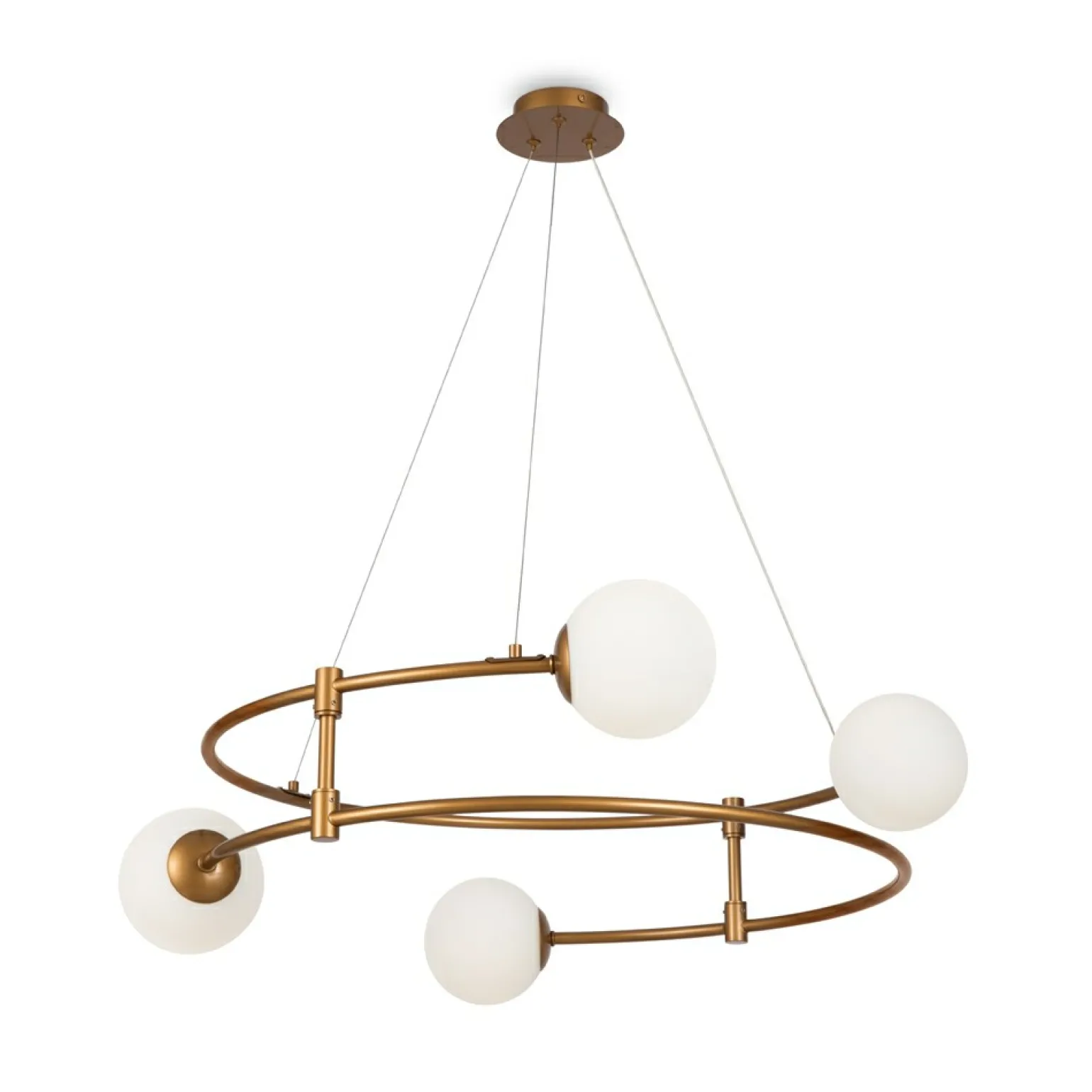 Shop Dekoracyjny, okazały żyrandol do salonu MOD317PL-04G z serii BALANCE Żyrandole Nowoczesne