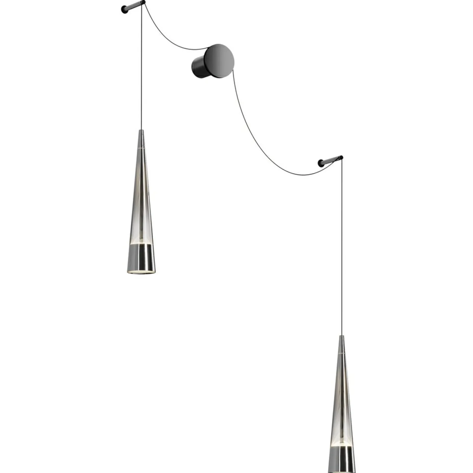 Sklep Kaja Designerki kinkiet z wiszącymi ramionami P090WL-L24CH3K serii SINTESI* Lampy Led