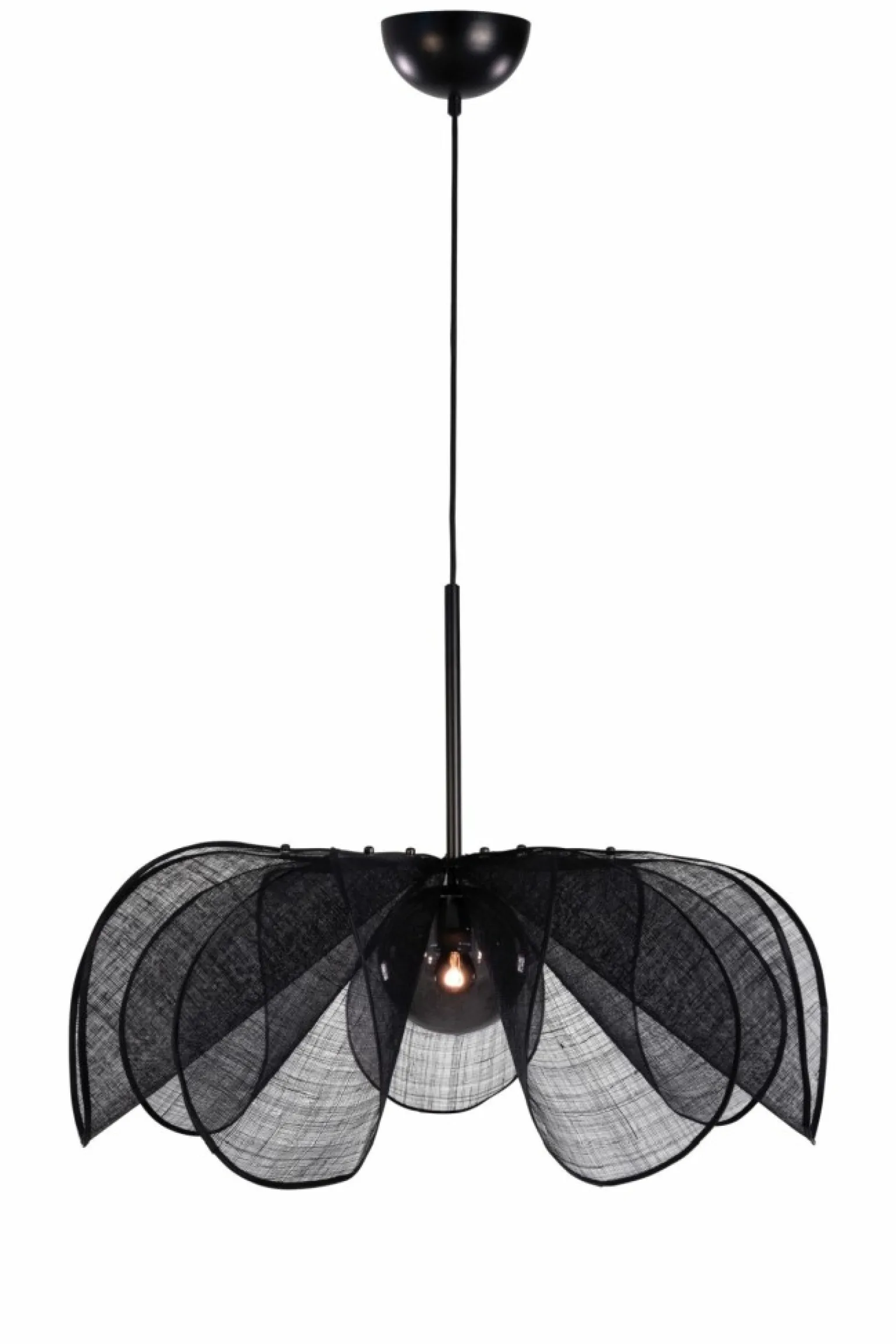 Online Designerska, czarna lampa wisząca - kwiat 108662 STYRKA | Kaja Żyrandole Nowoczesne