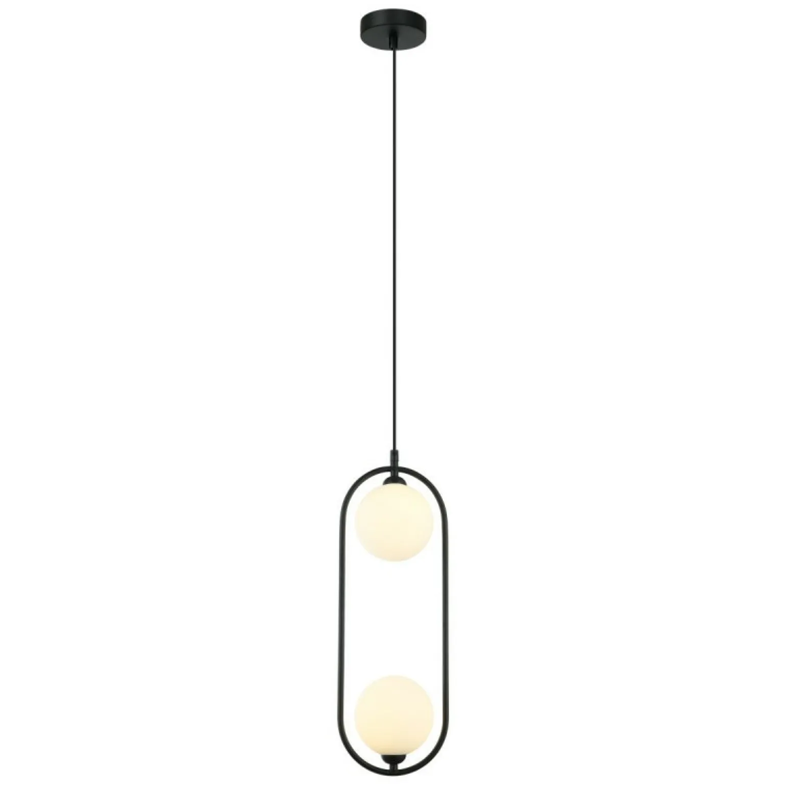 Discount Designerska, czarna lampa wisząca do kuchni PND-3965-2-BK - LUPUS Żyrandole Nowoczesne