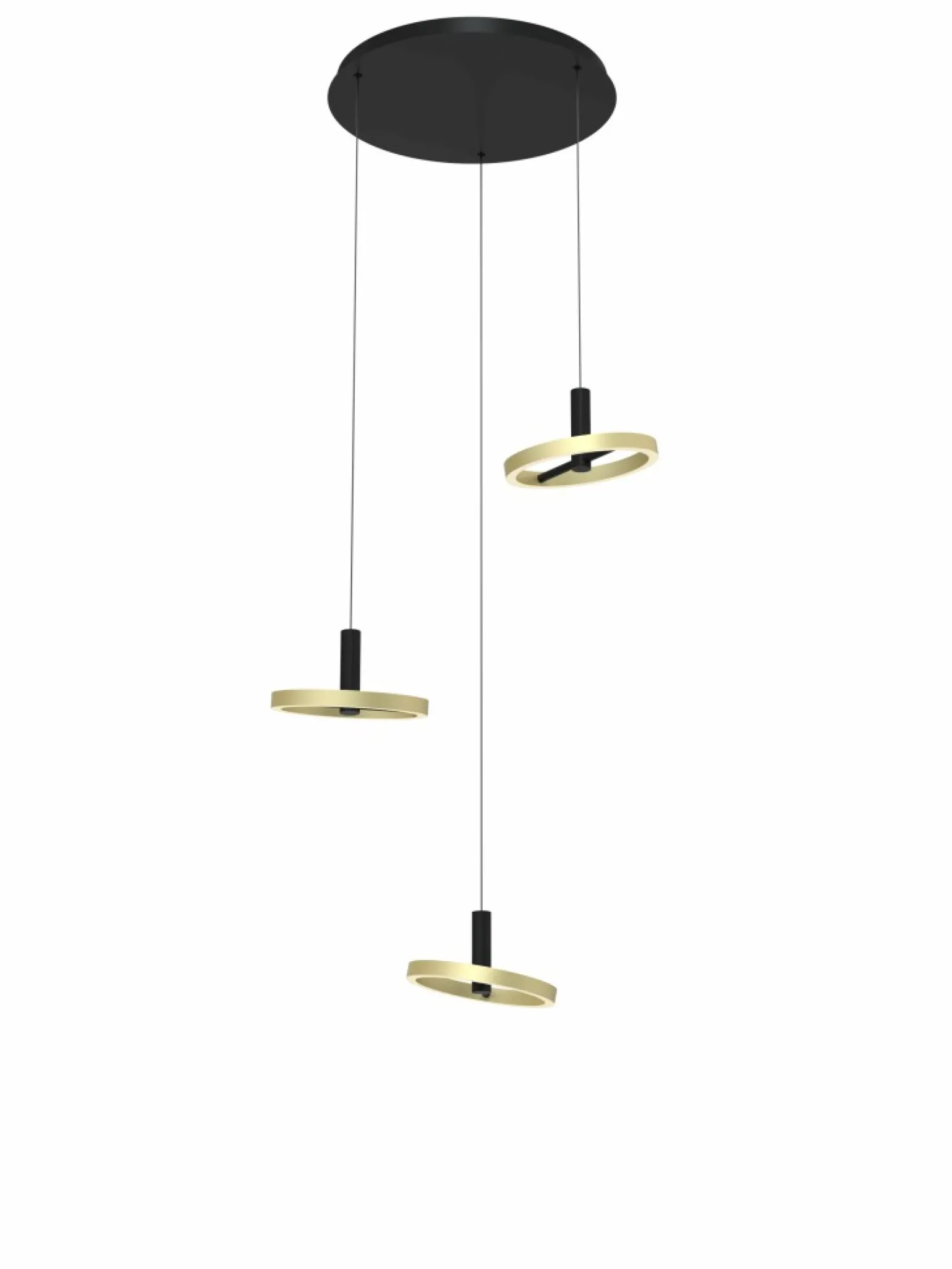 Best Designerska, czarno-złota lampa wisząca LED WF 5016-304 BREST | Kaja Żyrandole Nowoczesne