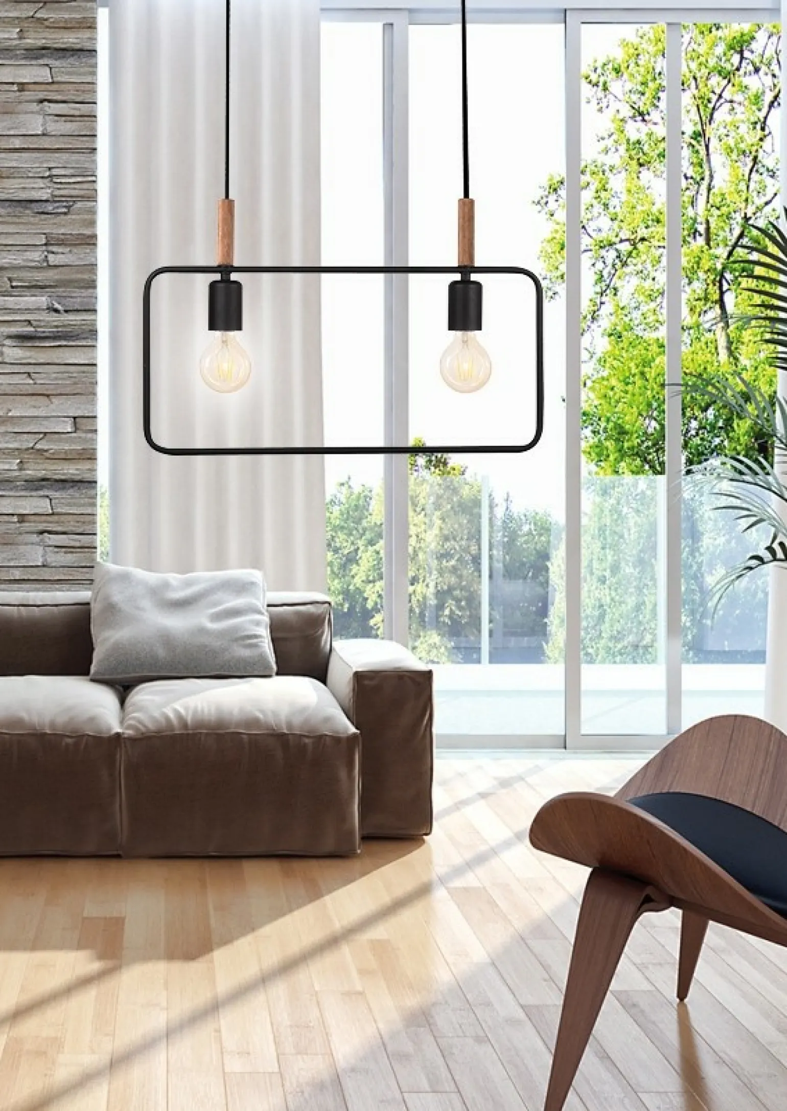 Best Sale Designerska, dekoracyjna lampa wisząca 32-73518 z serii FRAME | Kaja Żyrandole Nowoczesne