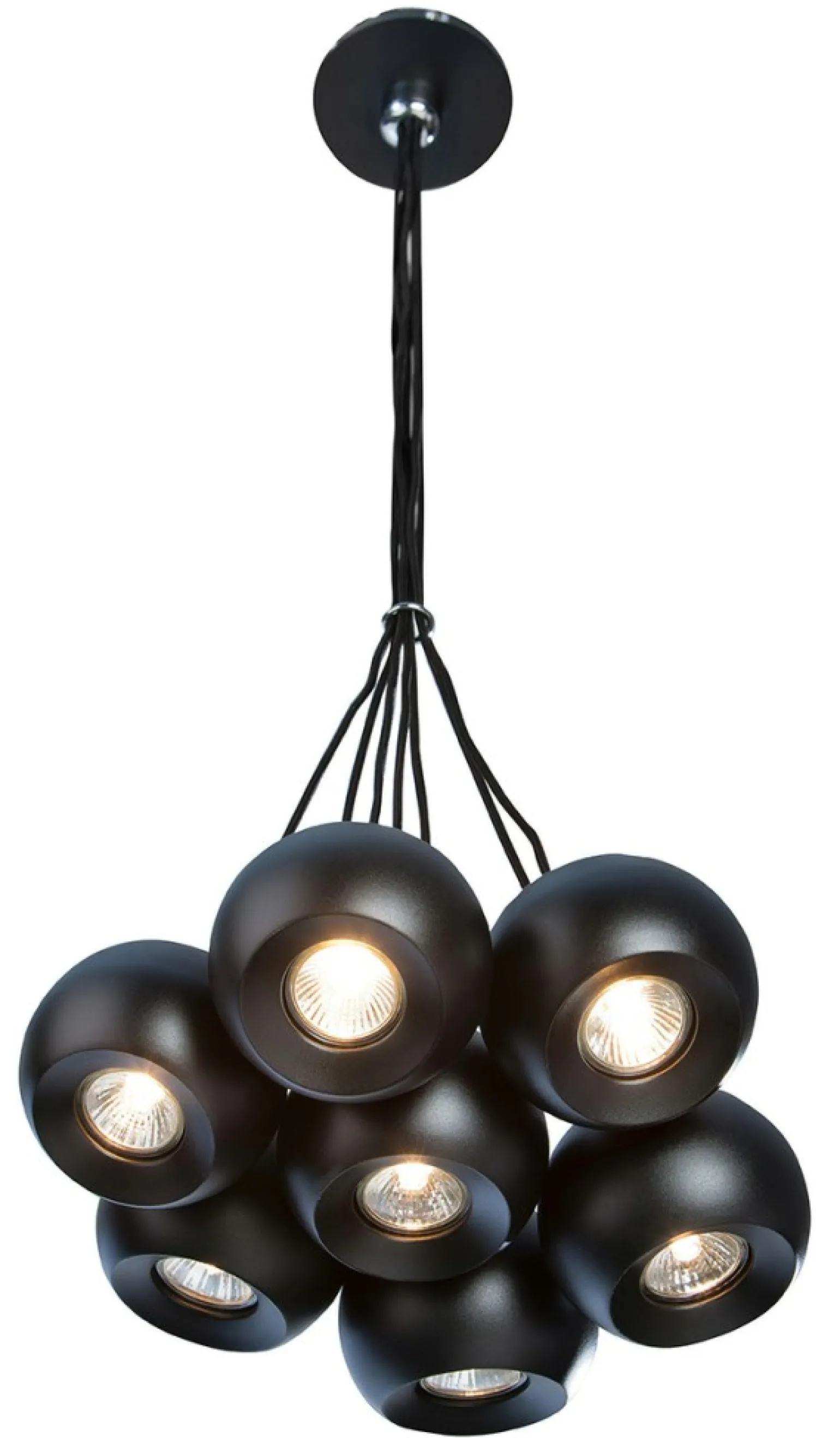 Best Sale Designerska lampa wisząca czarne kule AZ0635 GULIA BLACK | Kaja Żyrandole Nowoczesne