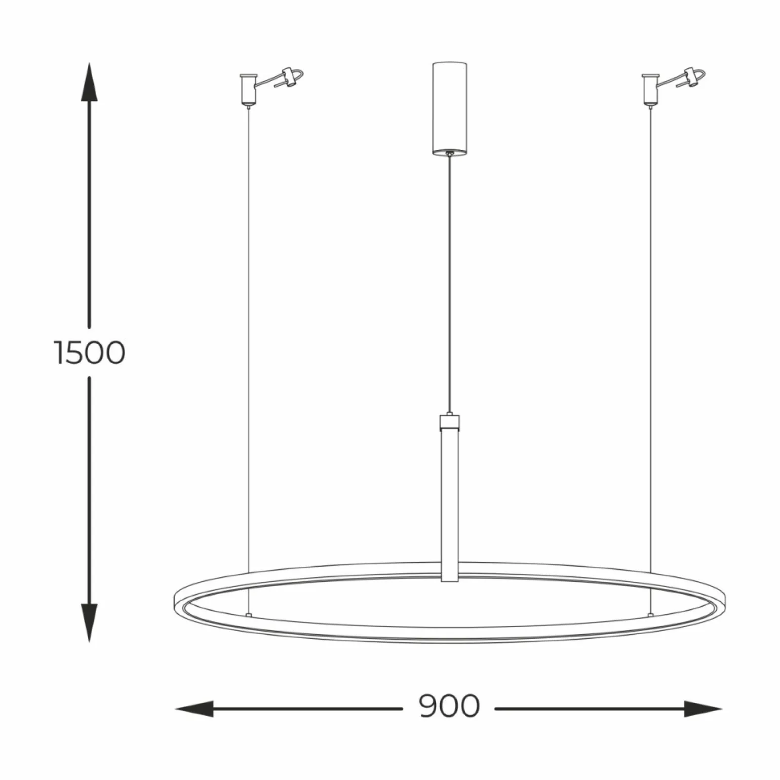 Best Designerska lampa wisząca LED do salonu 22808-WOOD CLAUD | Kaja Żyrandole Nowoczesne