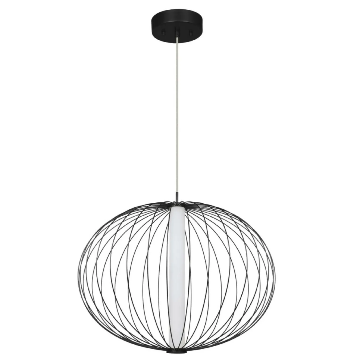 Best Designerska lampa wisząca LED LP-798/1P S BK TREVISO | Kaja Żyrandole Nowoczesne