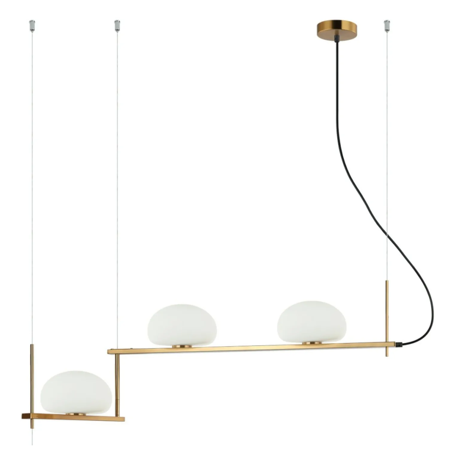 Flash Sale Designerska lampa wisząca nad stół PND-357783-BRO+W z serii KERNIO Żyrandole Nowoczesne