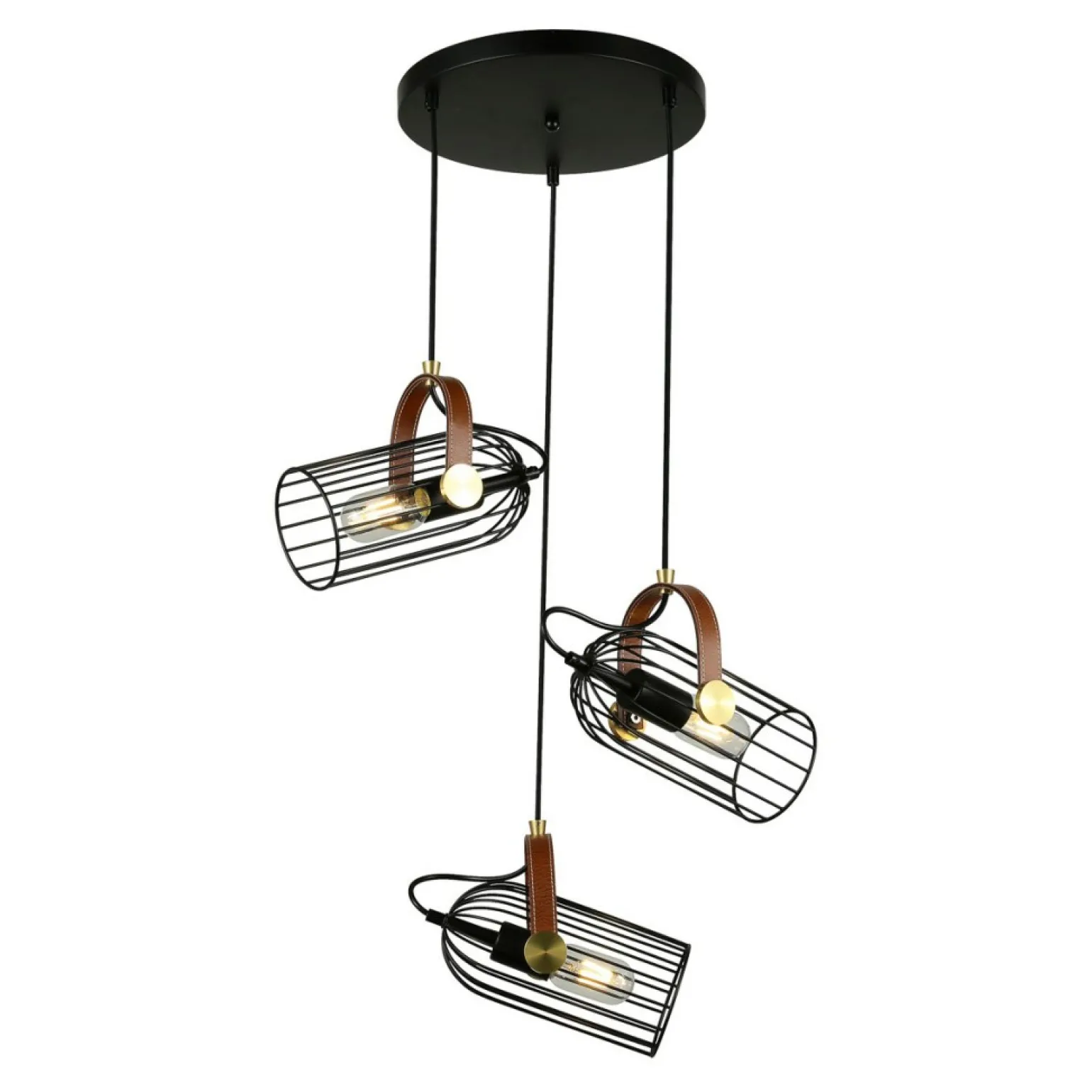 Cheap Designerska lampa wisząca PND-2445-3-BK ANTOIN | Kaja Oświetlenie Żyrandole Nowoczesne
