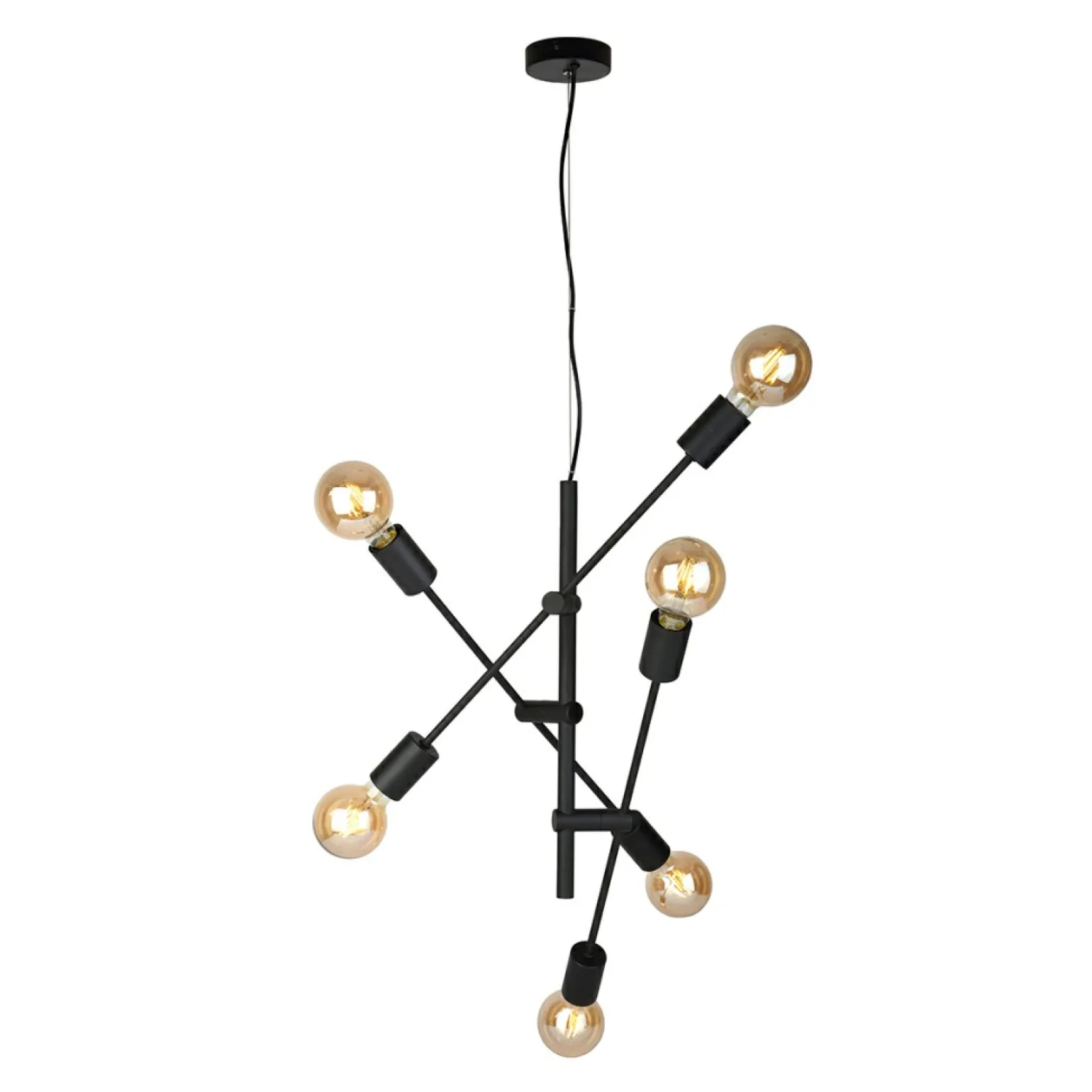 Sale Designerska lampa wisząca PND-5986-6-BL FERREIA | Kaja Oświetlenie Żyrandole Nowoczesne