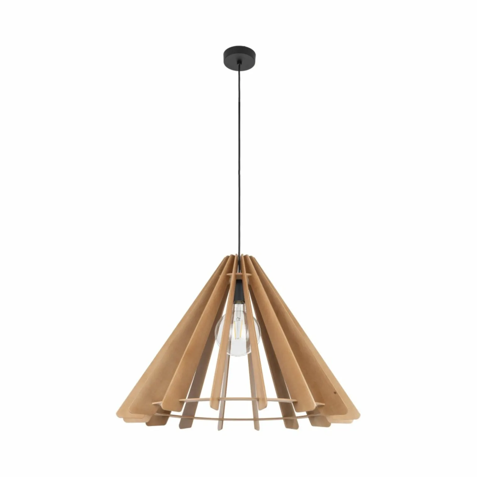 Clearance Designerska lampa wisząca w stylu eco TK 6611 ERIS WOOD | Kaja Żyrandole Nowoczesne