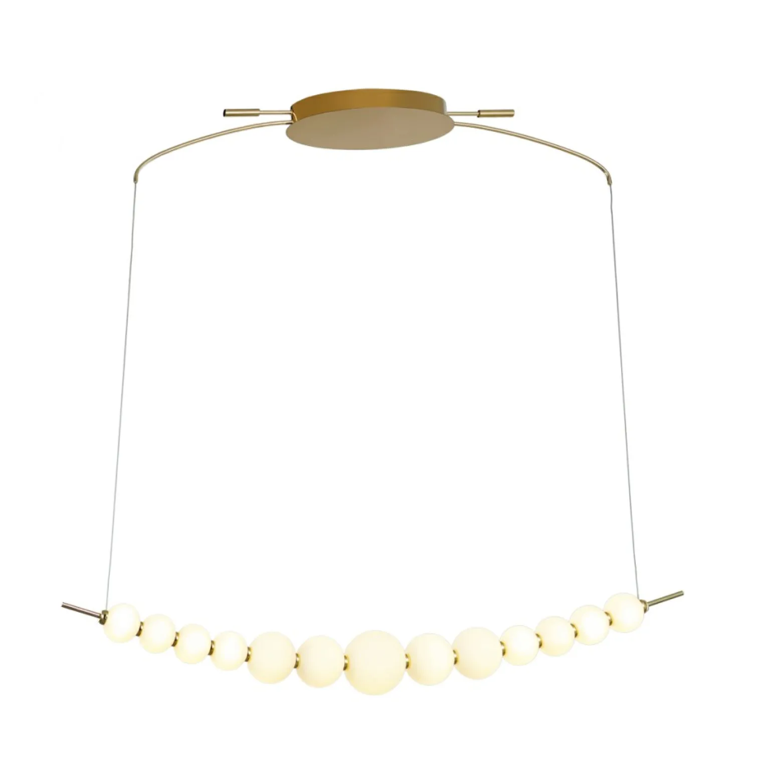 Hot Designerska, ledowa lampa wisząca PND-36472-37W-3K-GD RONZA | Kaja Żyrandole Nowoczesne