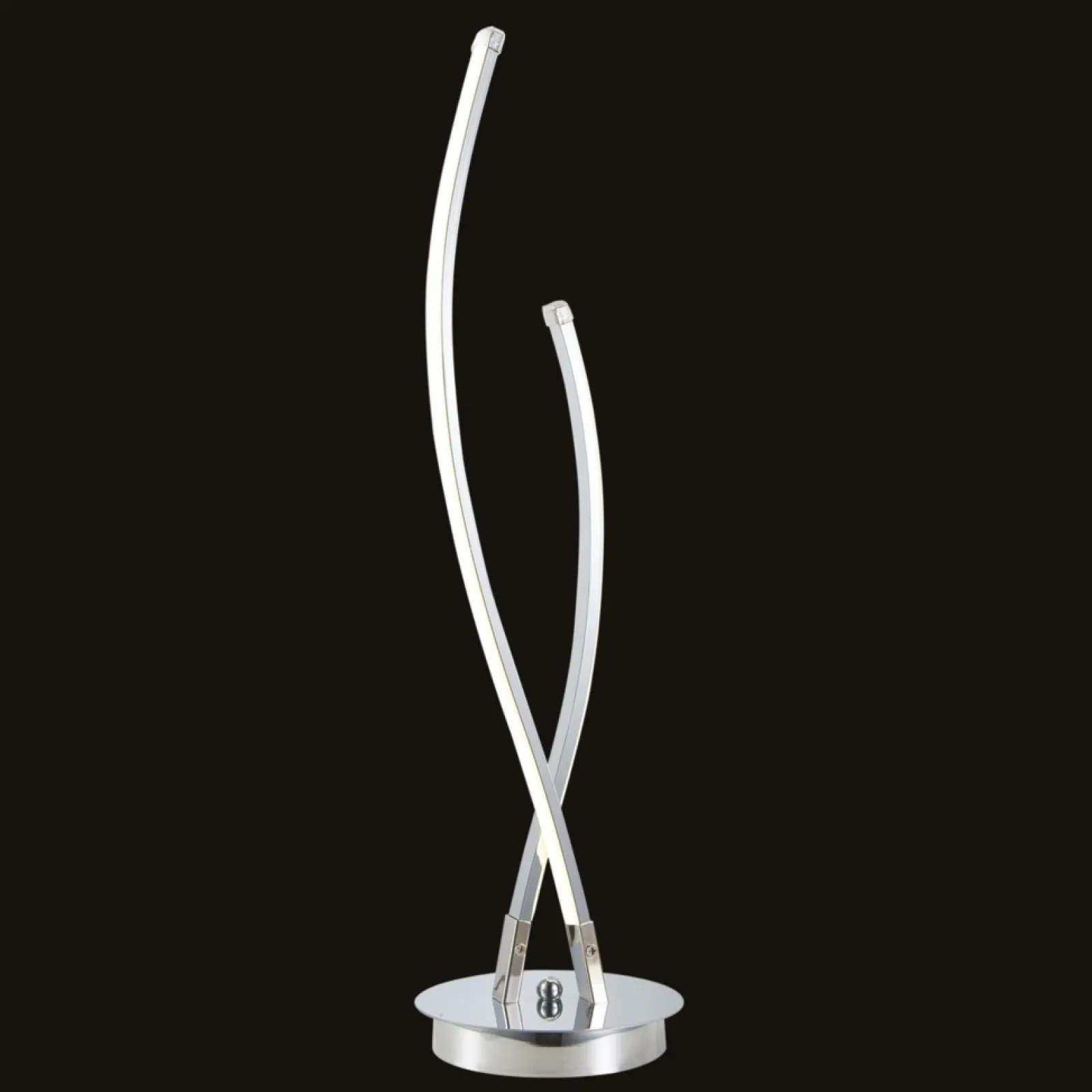 Sklep Kaja Designerska, srebrna lampka do salonu K-8078 JUSTIN | Kaja Oświetlenie* Nowoczesne Lampki Stołowe | Lampy Led