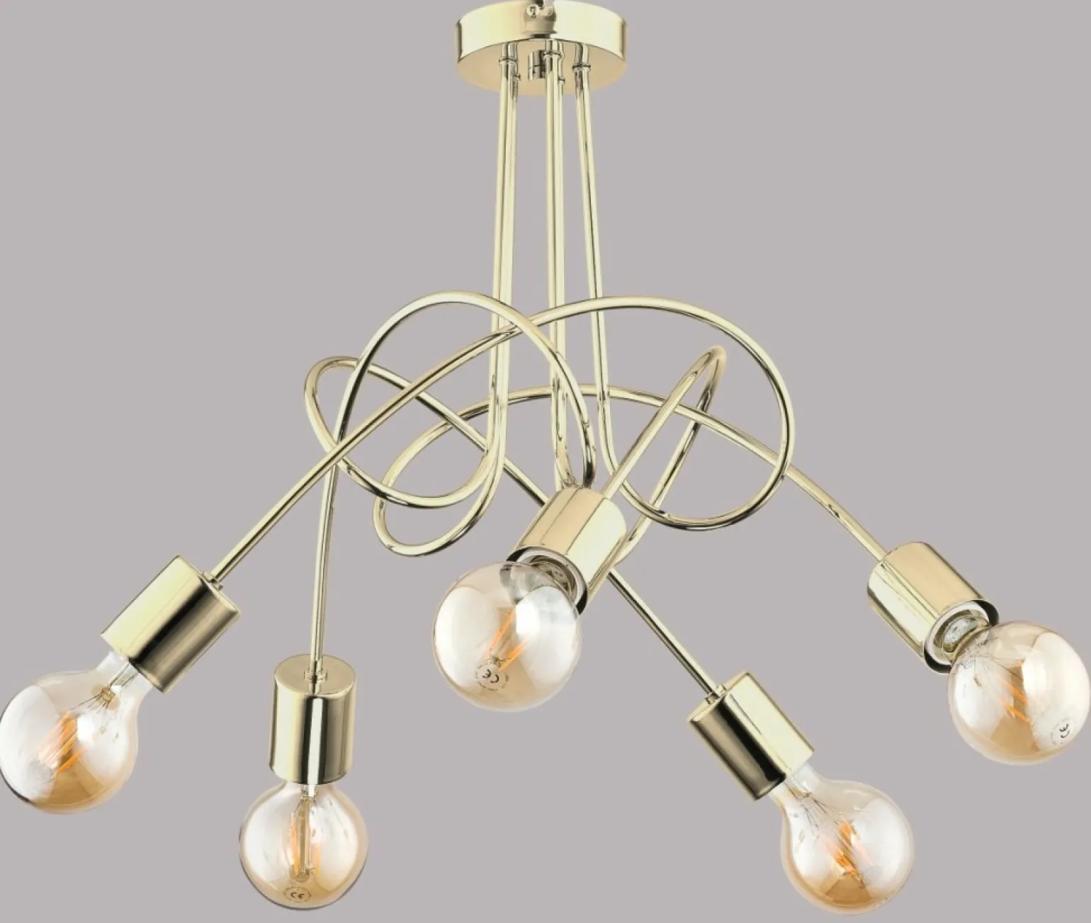 Cheap Designerska, złota lampa sufitowa bez kloszy AL 28315 | Kaja Żyrandole Nowoczesne