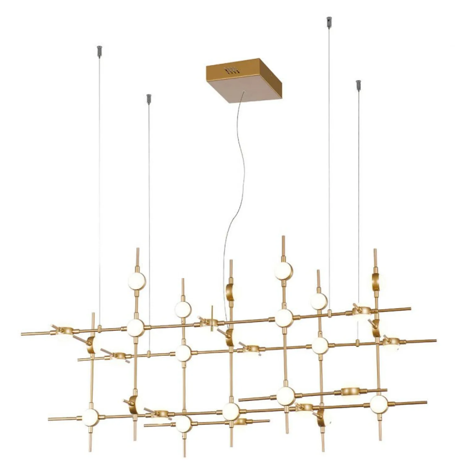 New Designerska, złota lampa wisząca MD18001067-30A GD z serii PROVENZA Żyrandole Nowoczesne