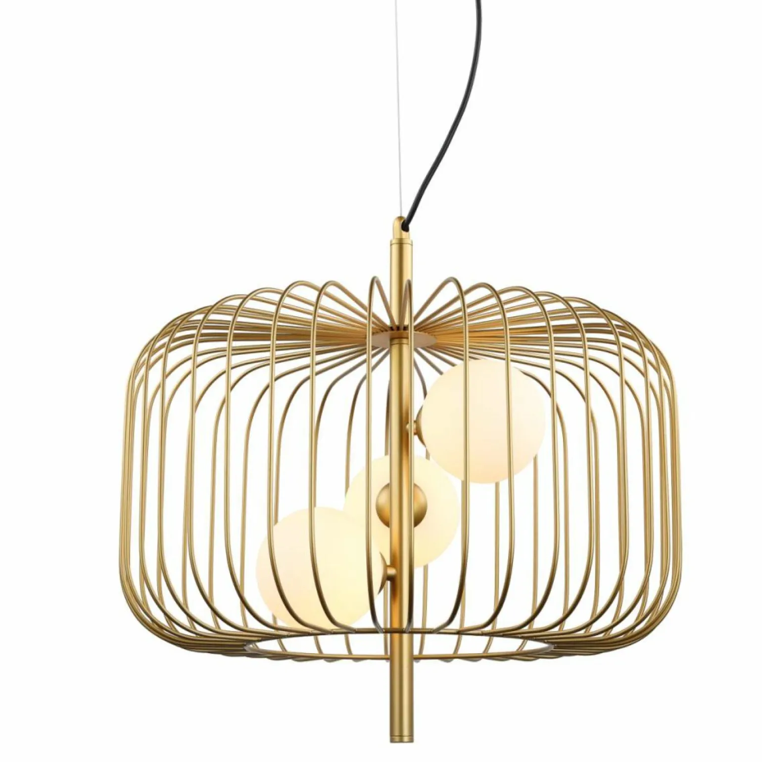 Online Designerska, złota lampa wisząca MDM-3936/3 GD DAREN | Kaja Żyrandole Nowoczesne
