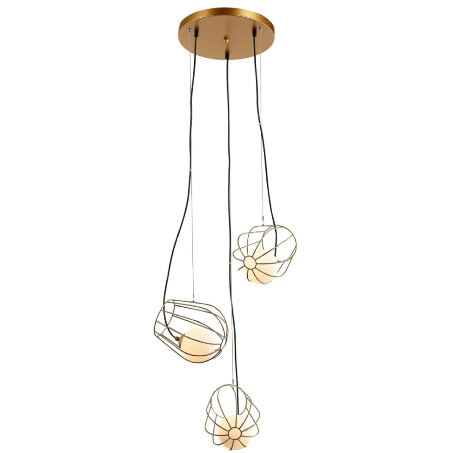 Outlet Designerski zwis z kloszem MDM-3942/3 GD MELISA | Kaja Oświetlenie Żyrandole Nowoczesne