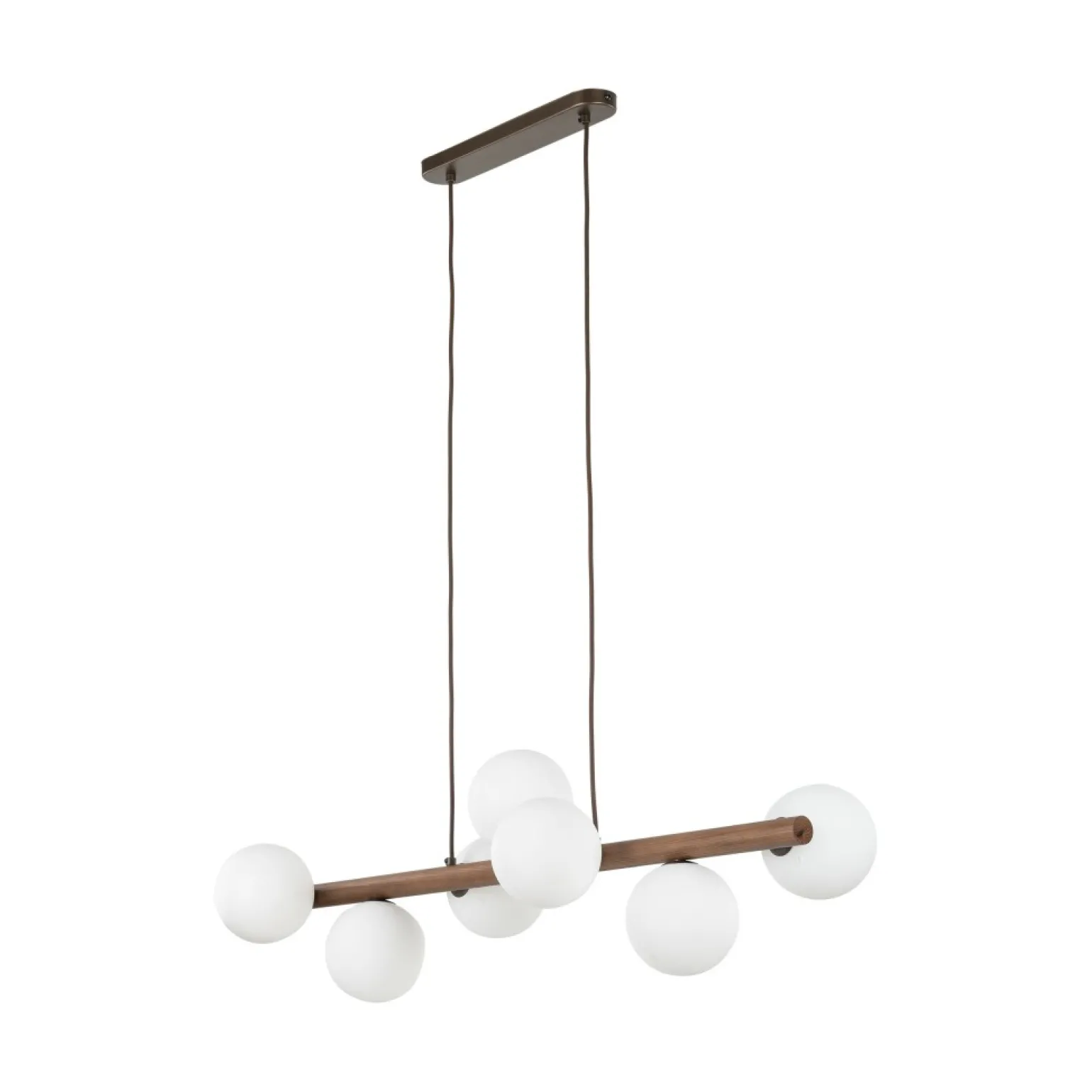New Drewniana lampa nad stół TK 10272 ESTERA WOOD ORZECH | Kaja Żyrandole Nowoczesne