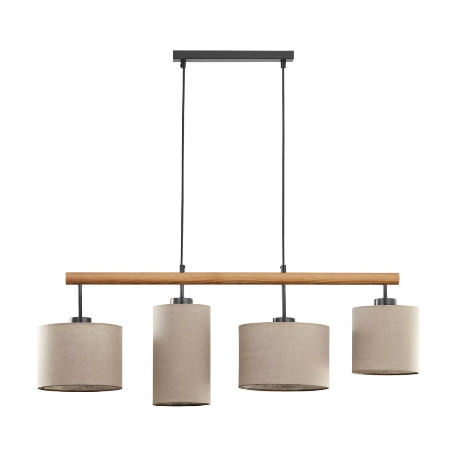 Fashion Drewniana lampa sufitowa z 4 abażurami TK 6108 DEVA | Kaja Oświetlenie Żyrandole Nowoczesne