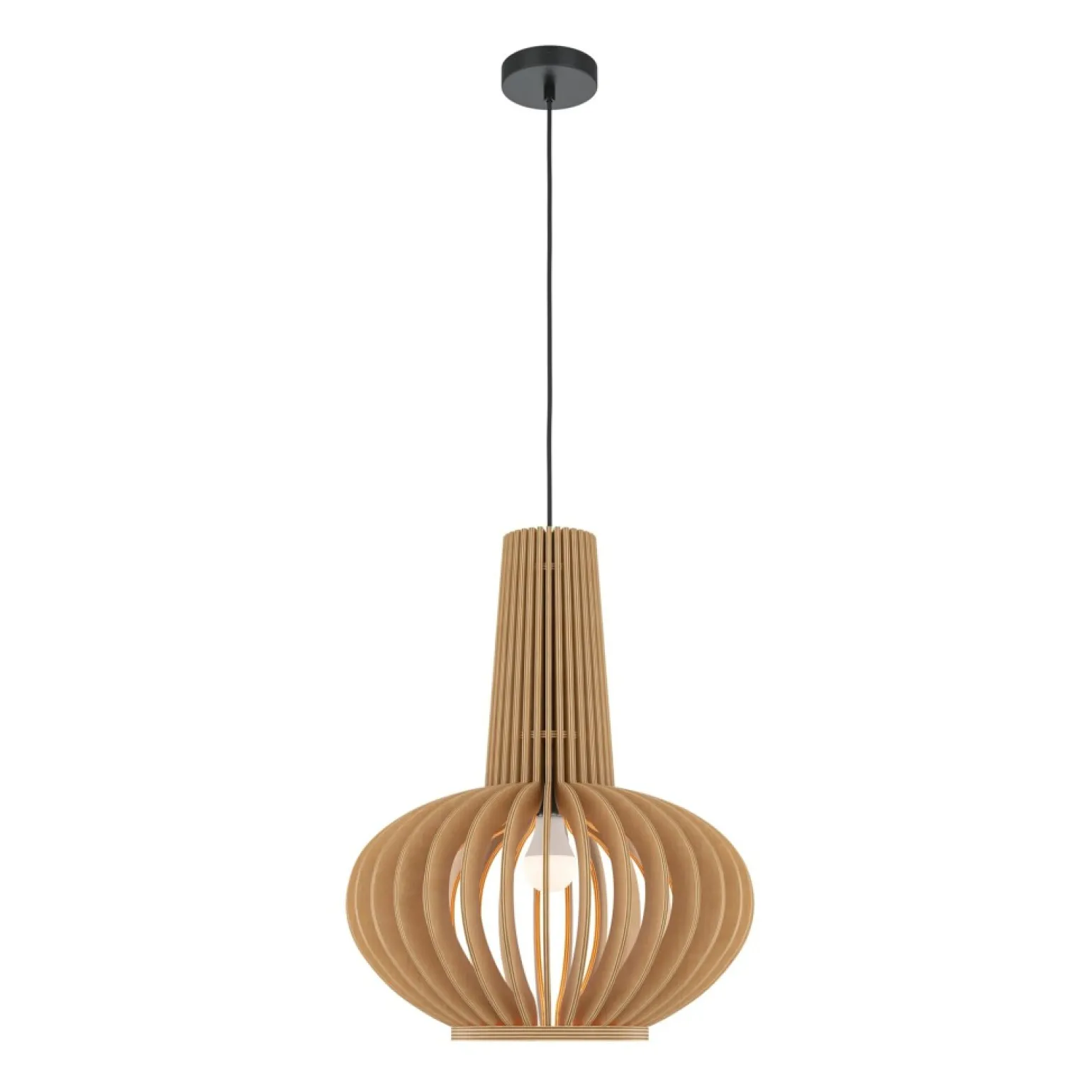 Sale Drewniana lampa wisząca na jedną żarówkę MOD193PL-01W1 z serii ROOTS Żyrandole Nowoczesne
