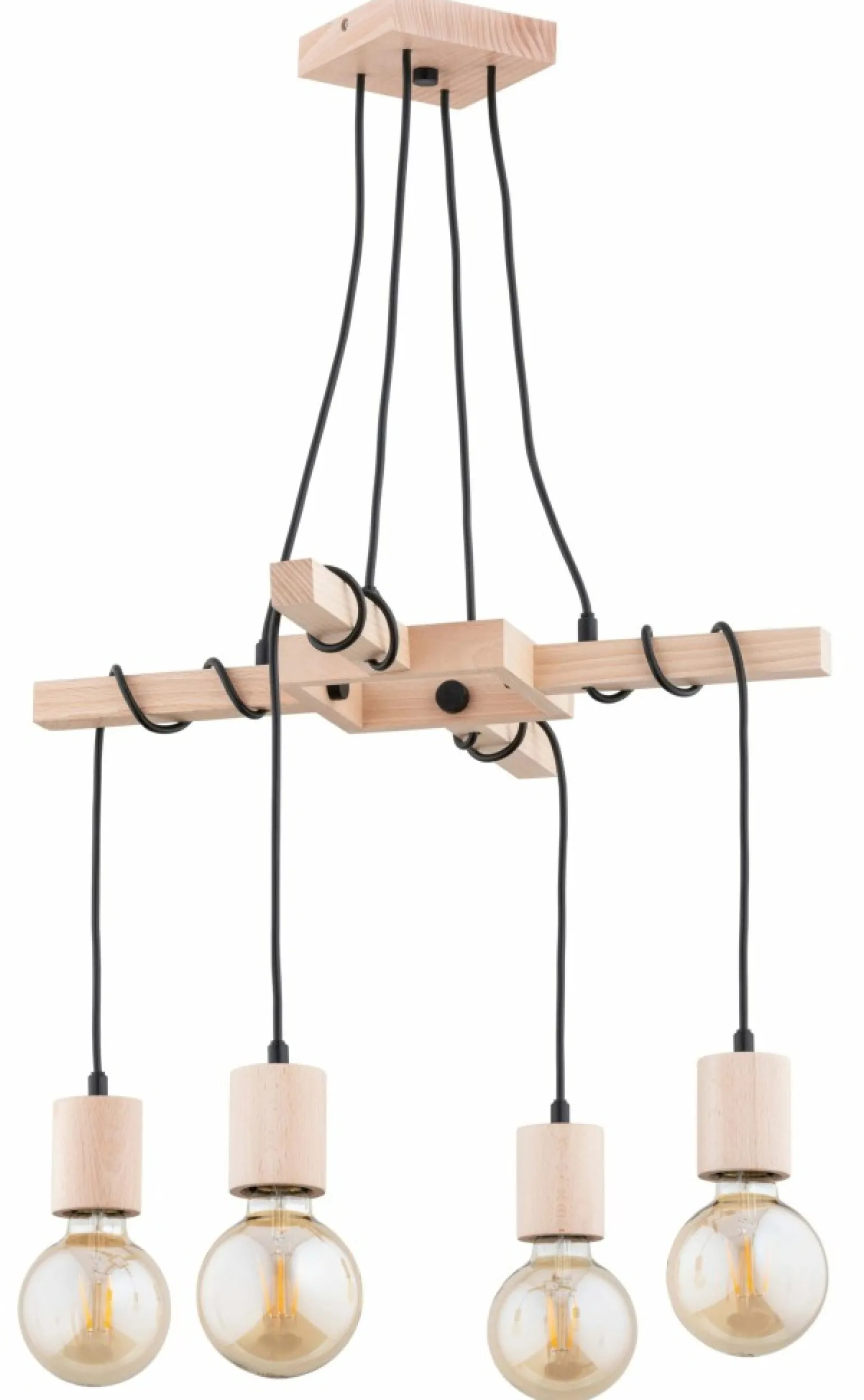Outlet Drewniana lampa wisząca w stylu rustykalnym AL 63151 ANNER | Kaja Żyrandole Nowoczesne