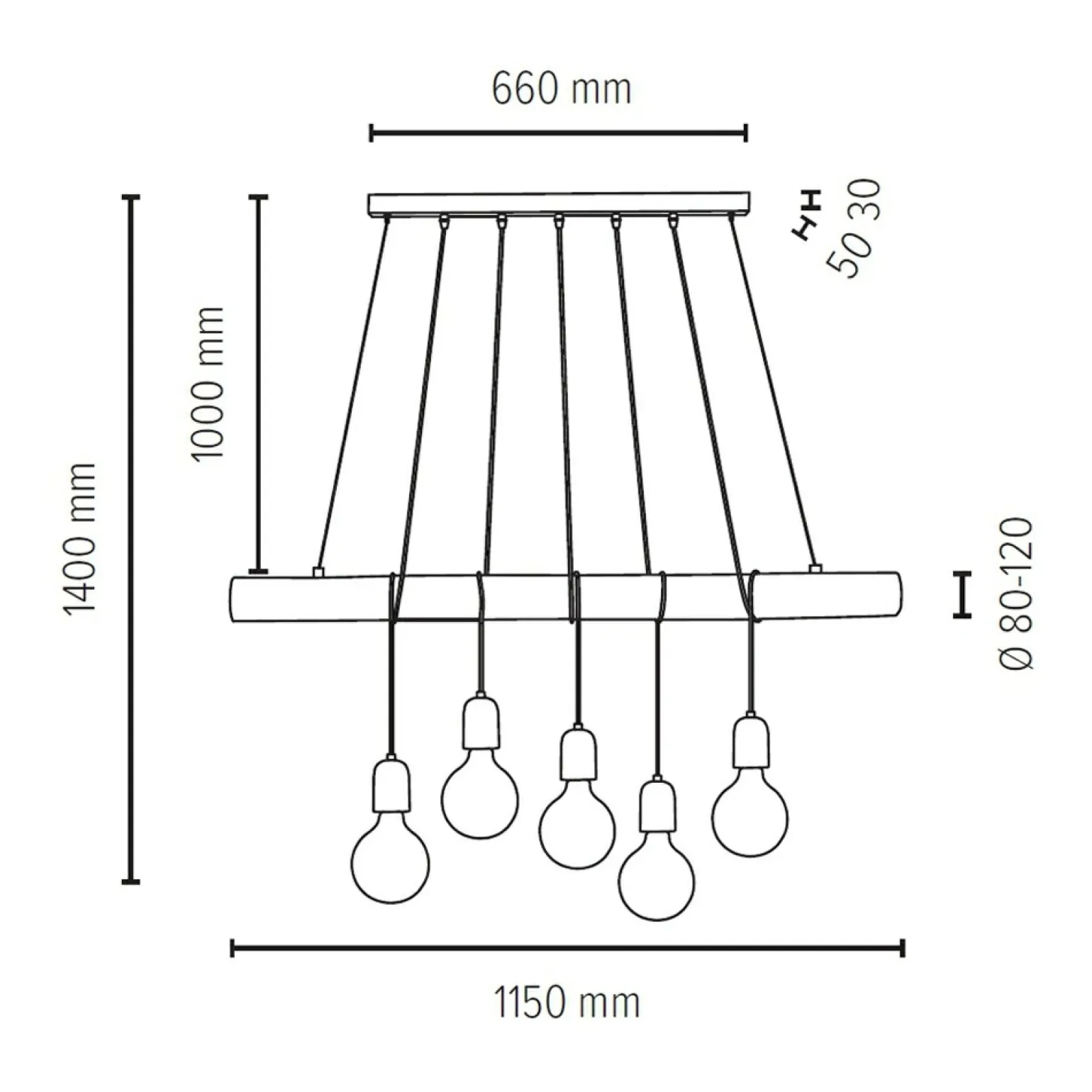 Cheap Drewniana lampa z betonowymi oprawkami 69599504 TRABO CONCRETE | Kaja Żyrandole Nowoczesne