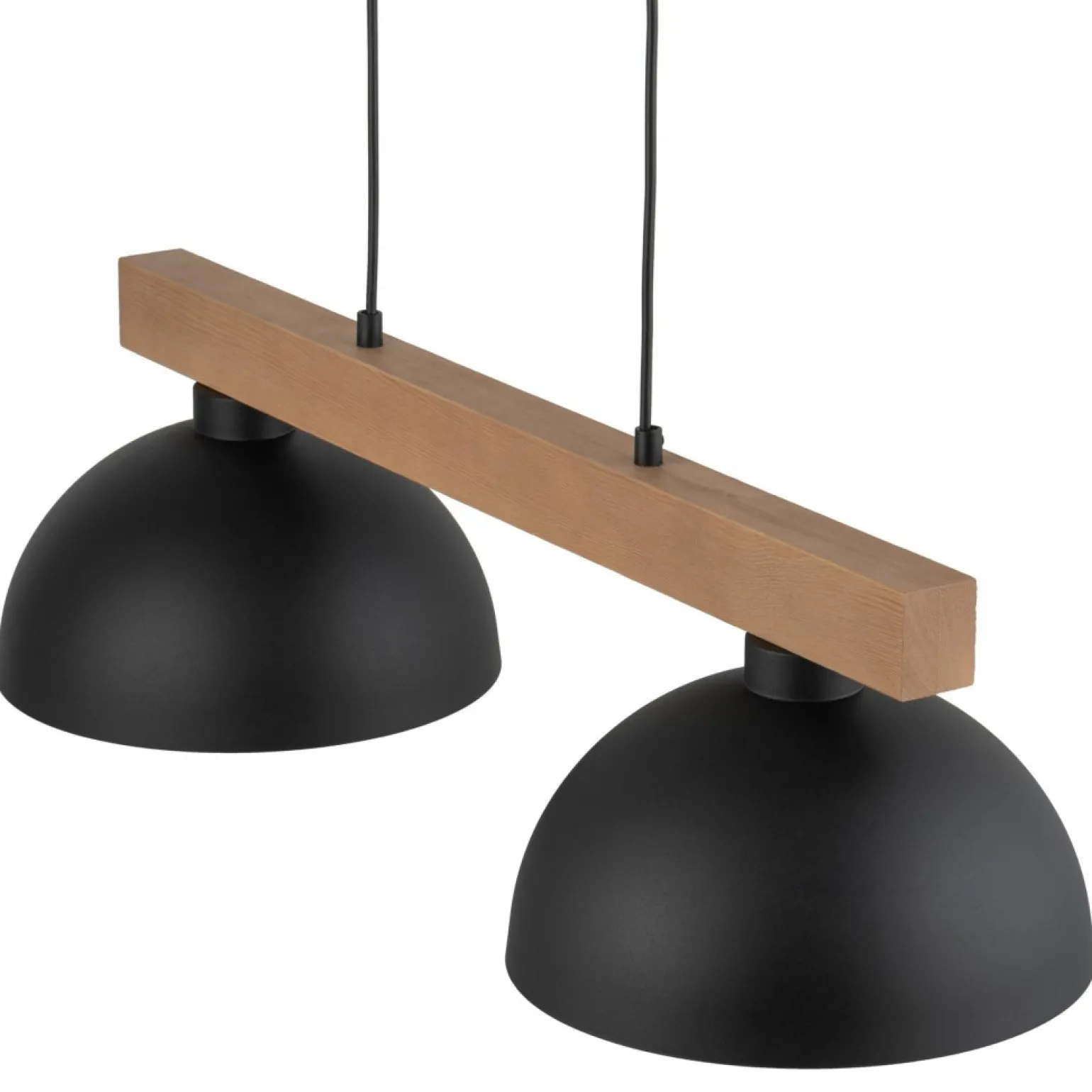 Flash Sale Drewniana listwa wisząca z czarnymi kloszami TK 4711 z serii OSLO Żyrandole Nowoczesne