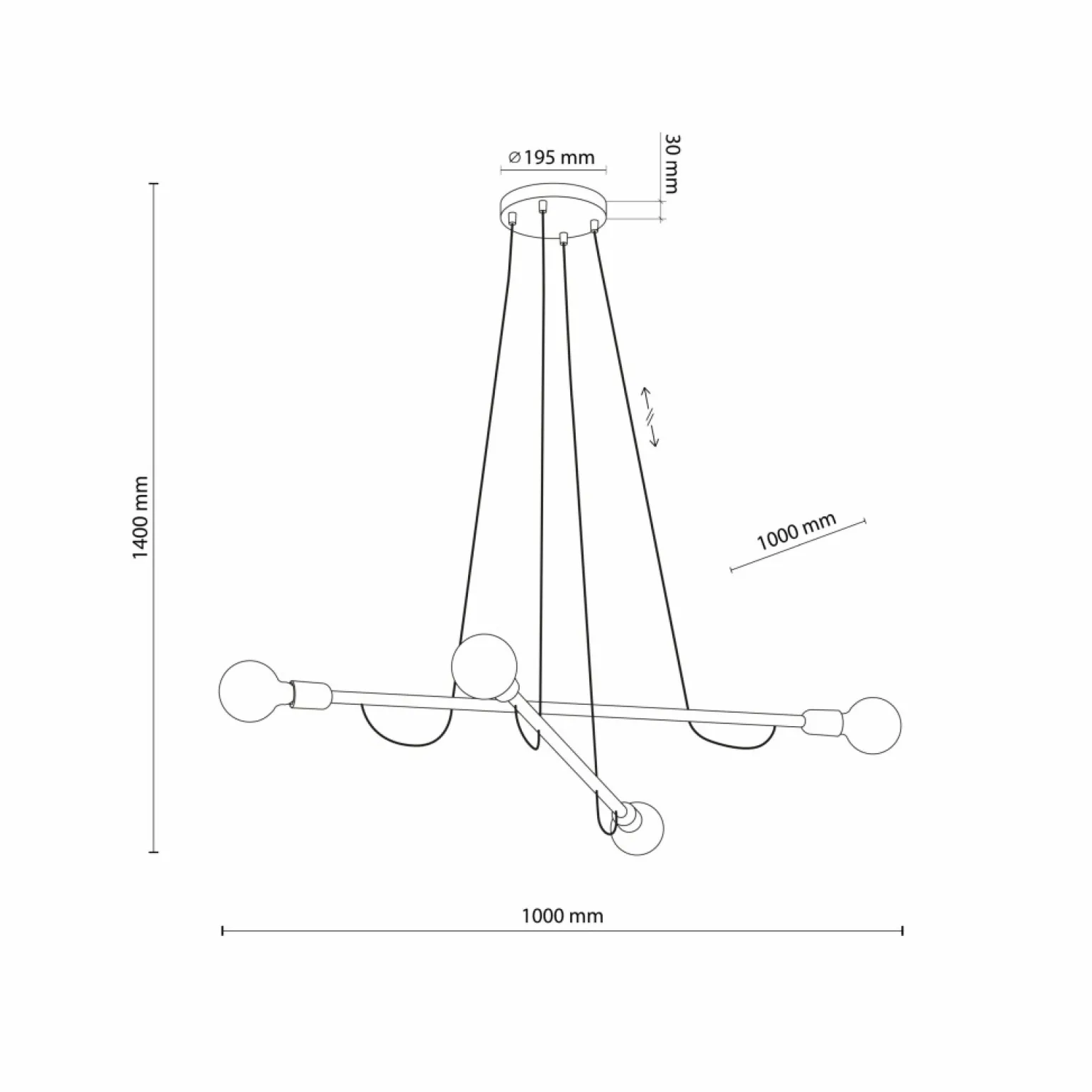Shop Drewniana, prosta lampa wisząca do salonu boho TK 4949 HELIX WOOD Żyrandole Nowoczesne