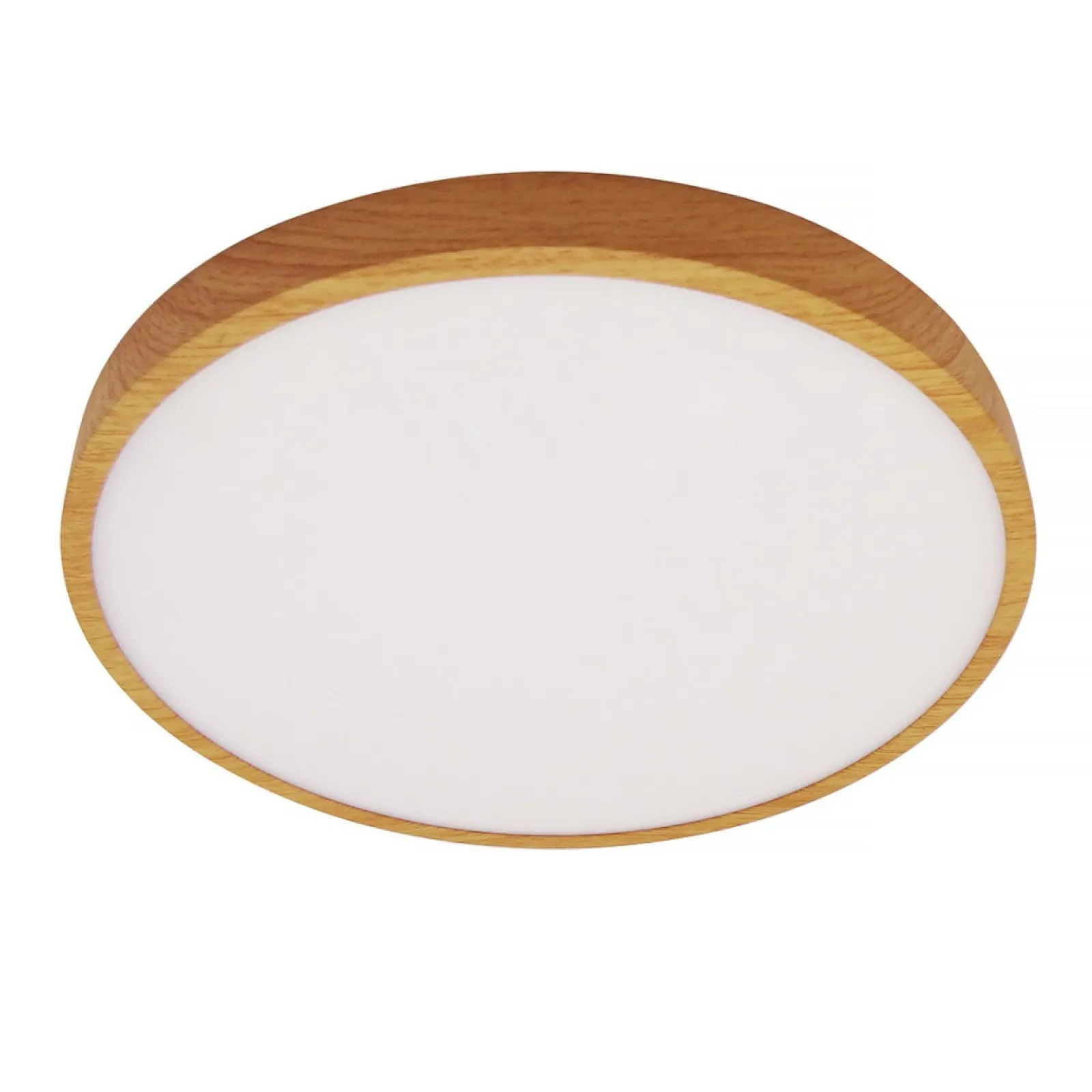 Sklep Kaja Drewniany, ledowy plafon o średnicy 28cm PLF-75689-WD-3K RIBERIO* Lampy Led | Plafony Nowoczesne