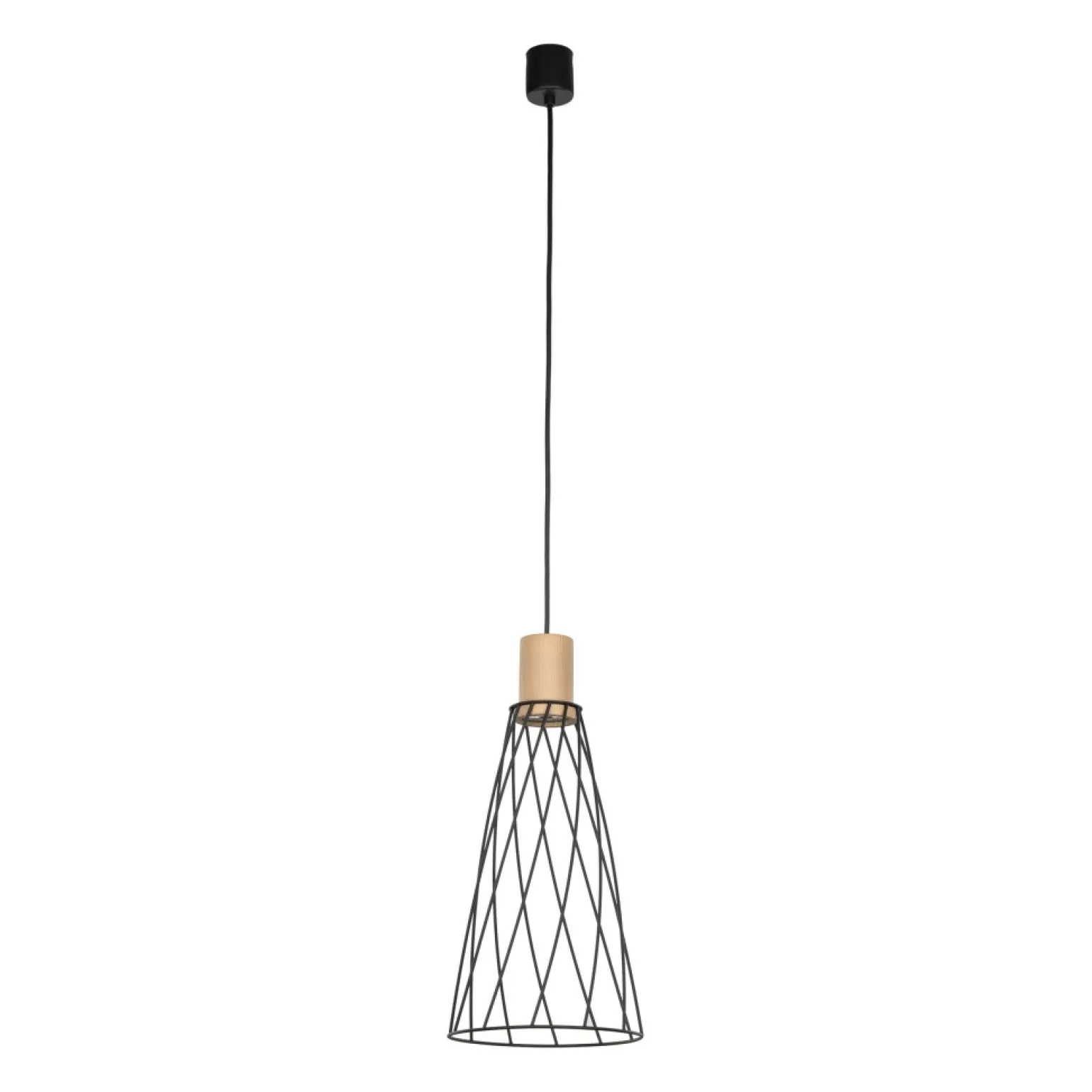 Discount Druciana lampa wisząca z drewnem TK 10157 MODESTO WOOD SOSNA | Kaja Żyrandole Nowoczesne